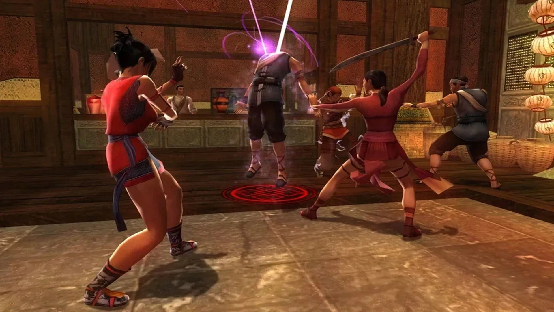 Ảnh chụp màn hình gameplay hành động võ thuật từ game nhập vai Jade Empire của BioWare