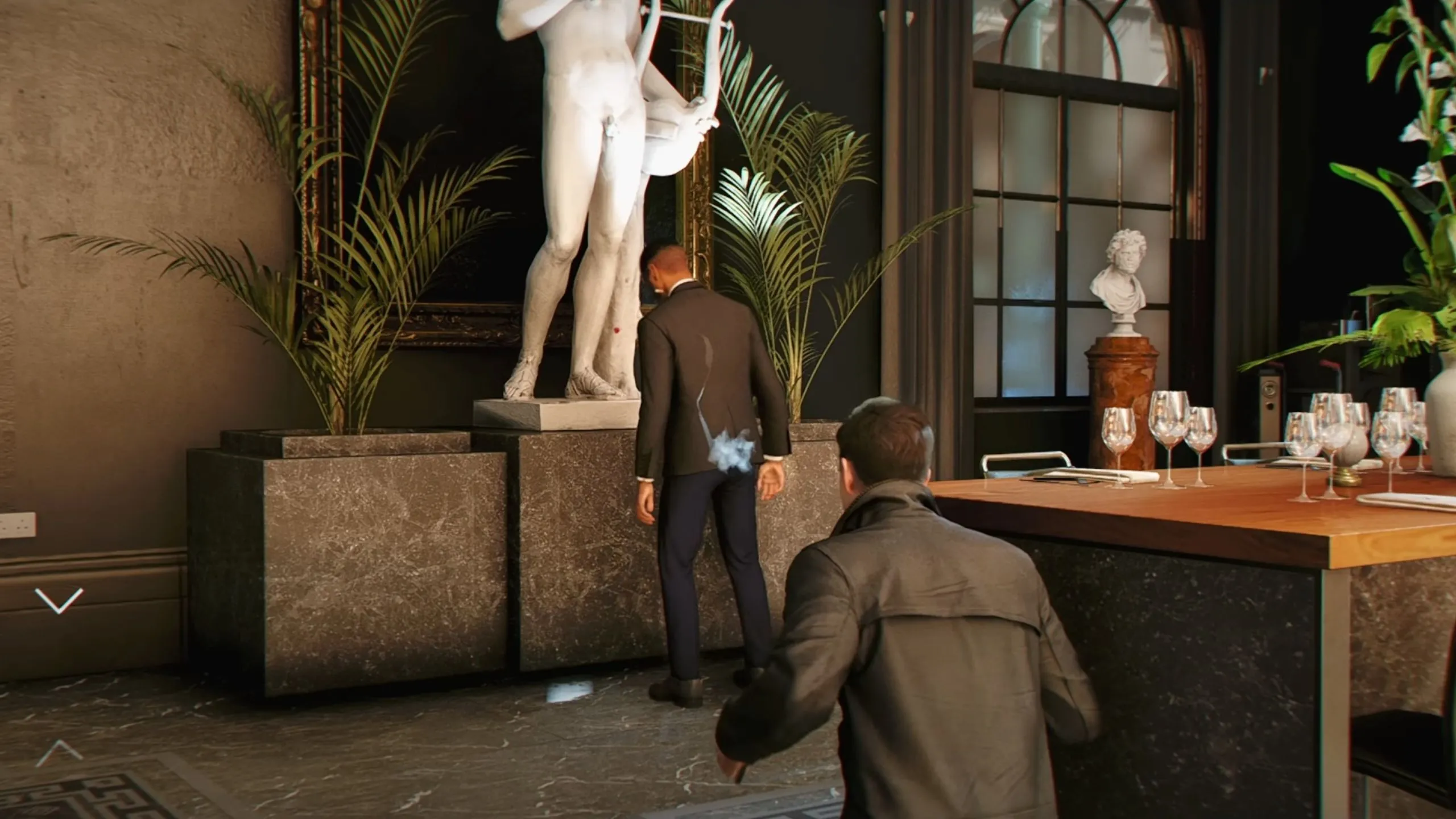 Ảnh chụp màn hình gameplay lén lút trong 007 First Light, đặt ra kỳ vọng về AI kẻ thù