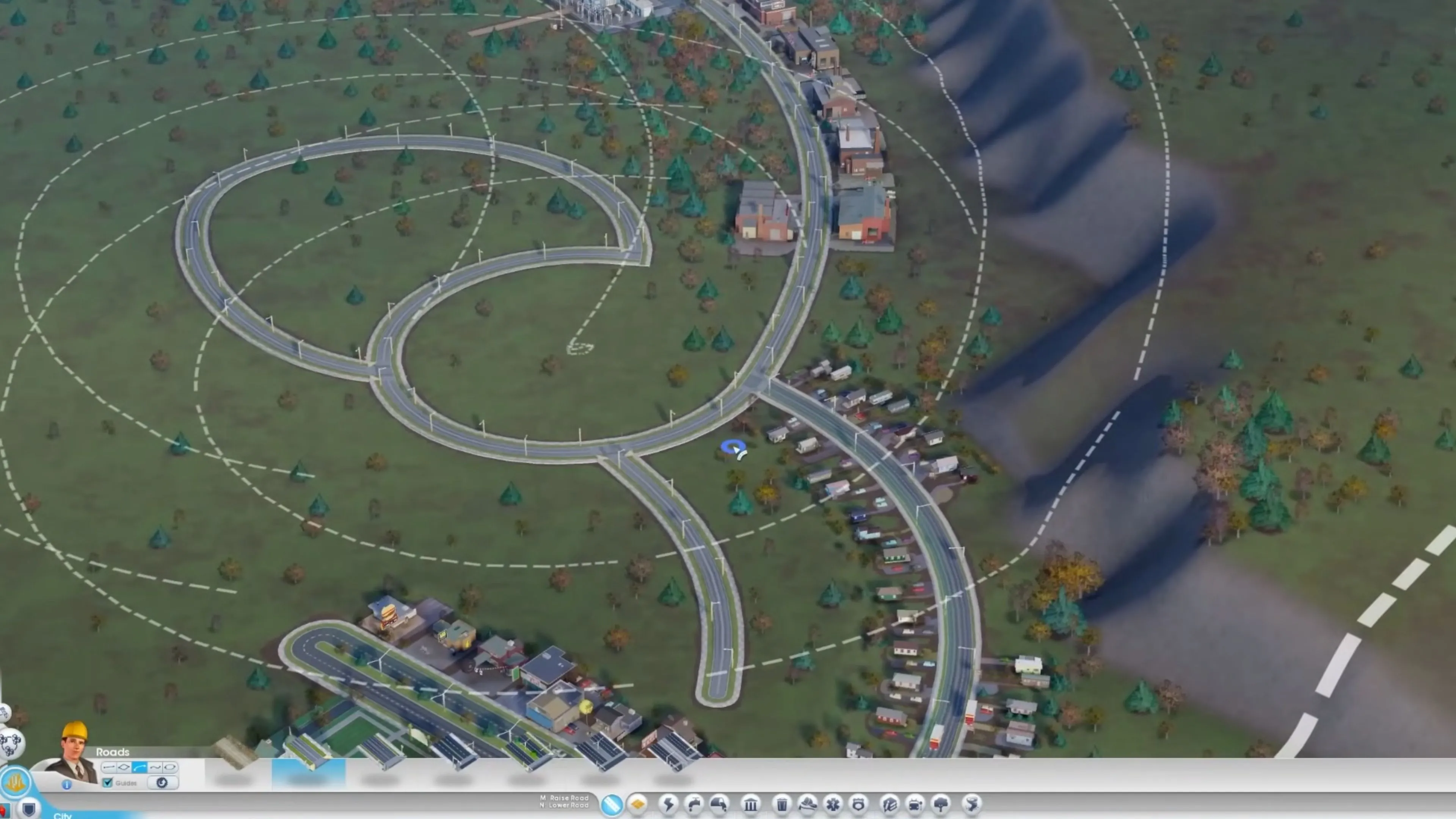 Ảnh chụp màn hình gameplay SimCity (2013) trước khi ra mắt, thể hiện đồ họa và giao diện game