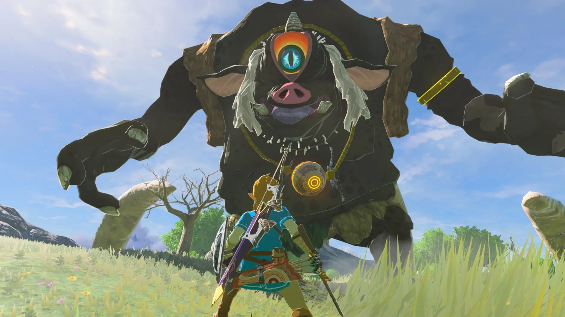 Ảnh chụp màn hình gameplay từ The Legend of Zelda: Breath of the Wild phiên bản Switch 2, minh họa trải nghiệm game trên Nintendo Switch 2