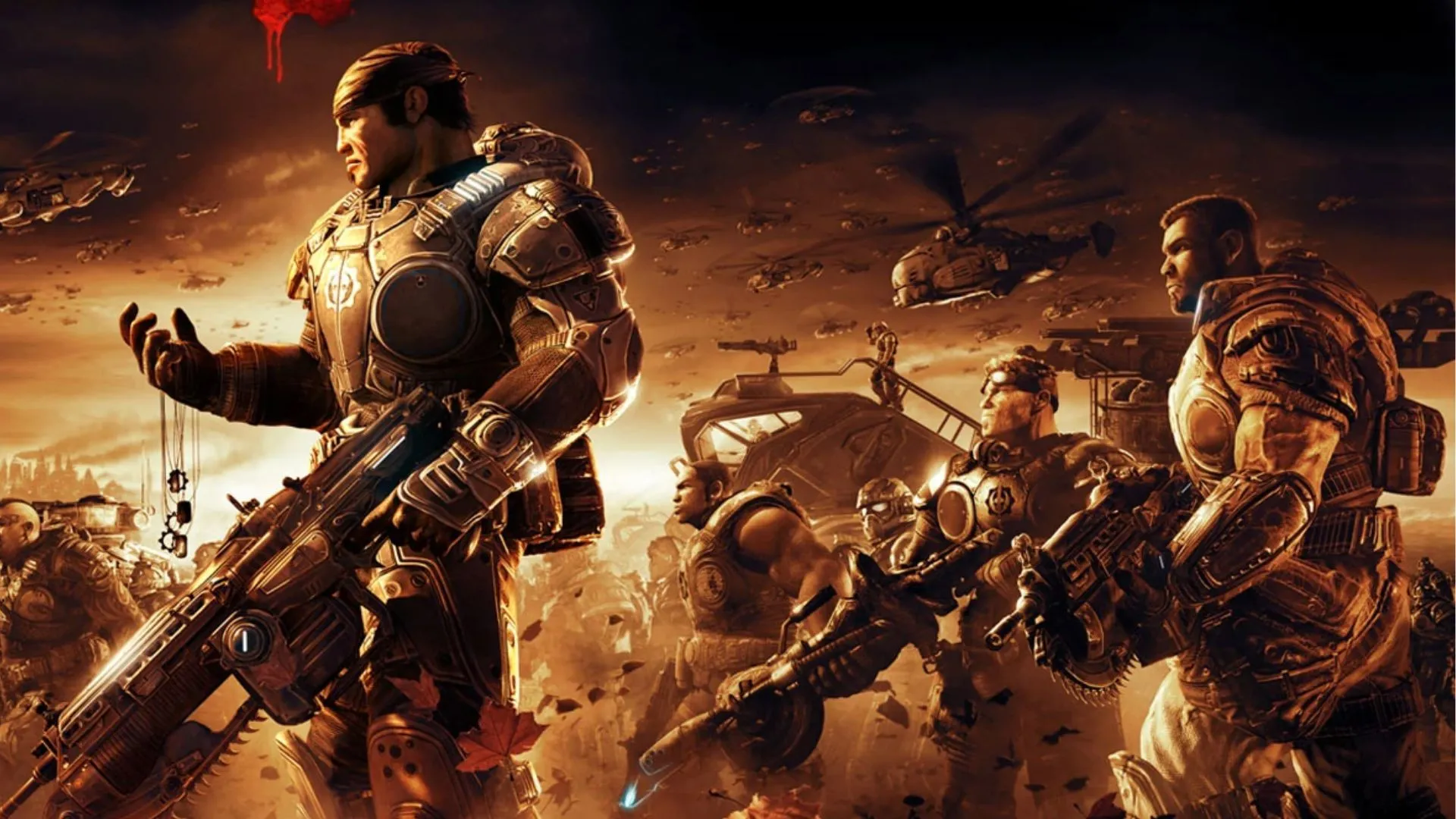 Ảnh chụp màn hình trailer Gears of War 2, một trong những IP lâu đời thuộc sở hữu của Xbox.