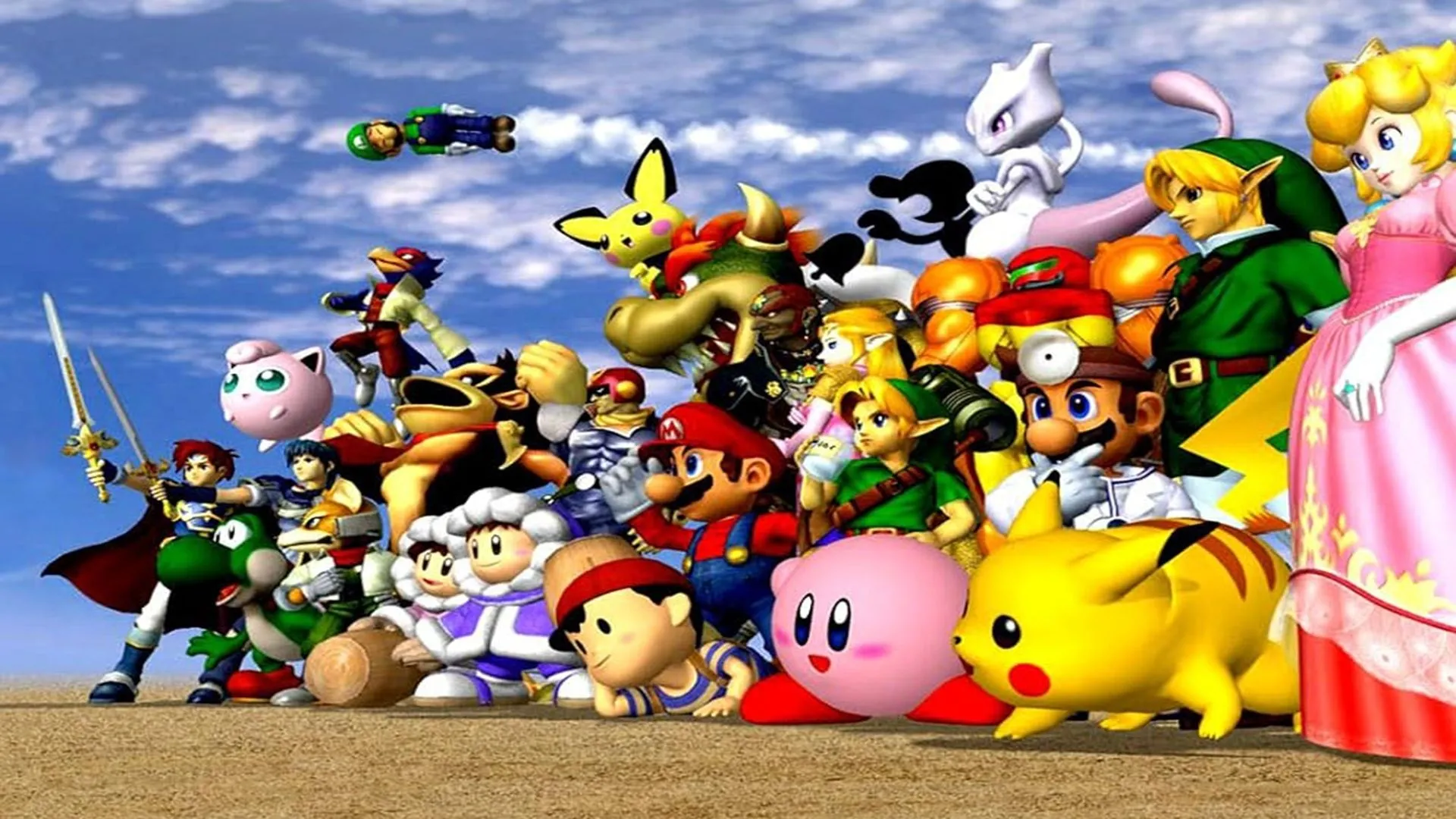 Ảnh quảng bá các nhân vật huyền thoại trong Super Smash Bros. Melee