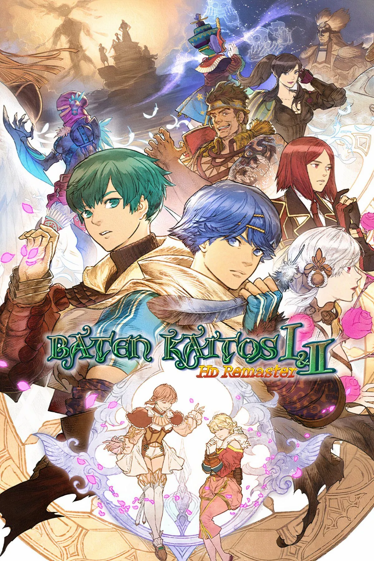 Ảnh trong game JRPG Baten Kaitos I &amp; II HD Remaster với nhân vật trên các hòn đảo bay