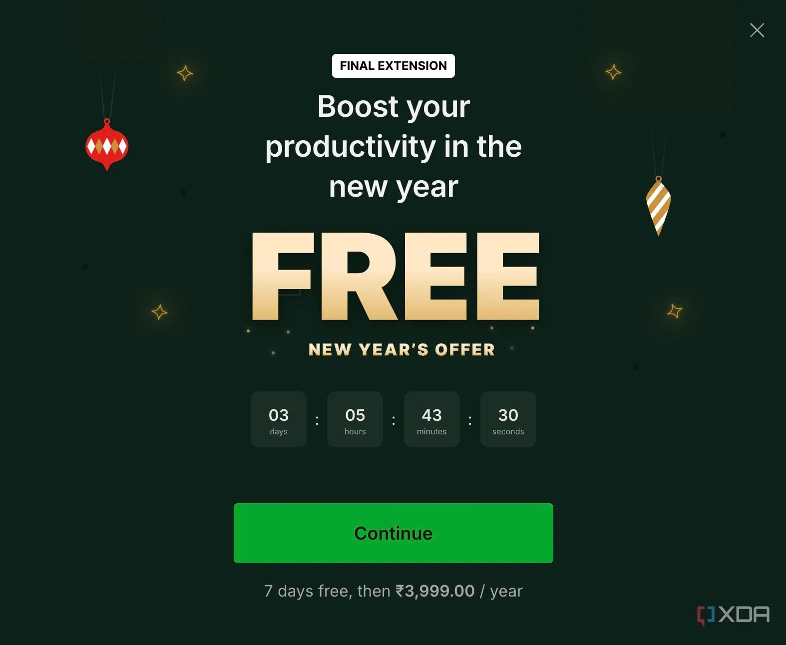 Banner quảng cáo khuyến mãi nâng cấp Evernote Premium