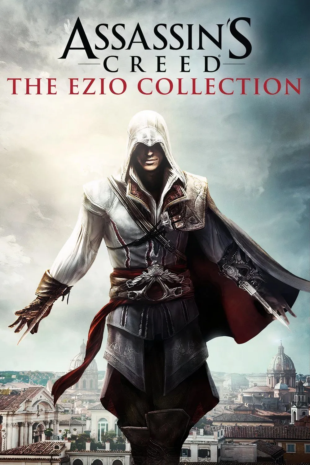 Bìa game Assassin's Creed The Ezio Collection, gợi nhớ thời kỳ đỉnh cao của xung đột Sát Thủ và Hiệp sĩ Dòng Đền.