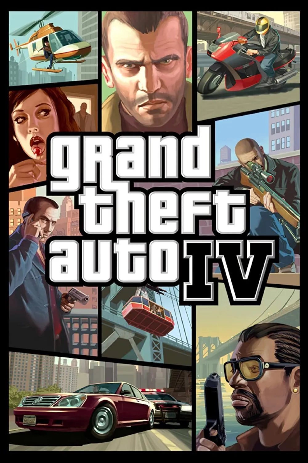 Bìa game Grand Theft Auto IV với hình ảnh nhân vật chính của bản mở rộng The Ballad of Gay Tony