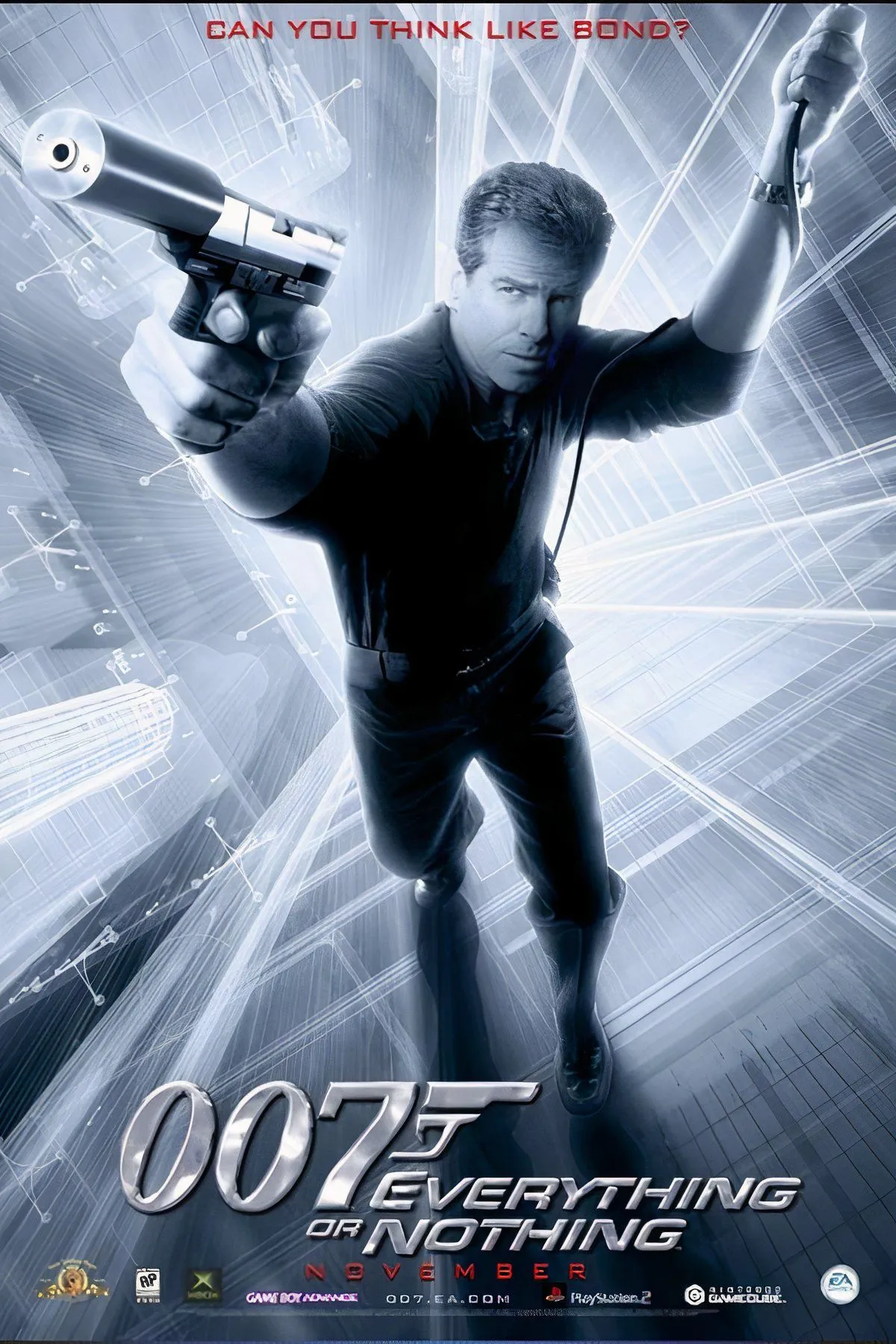 Bìa game James Bond 007: Everything or Nothing, với Pierce Brosnan trong vai Bond