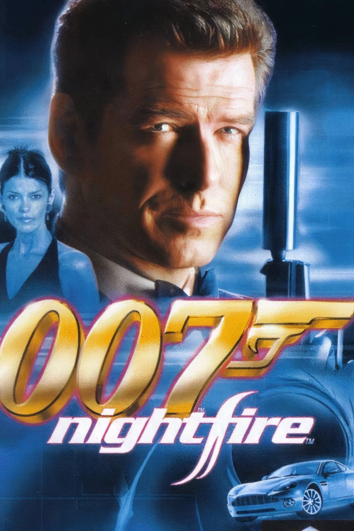 Bìa game James Bond 007: Nightfire, với Pierce Brosnan
