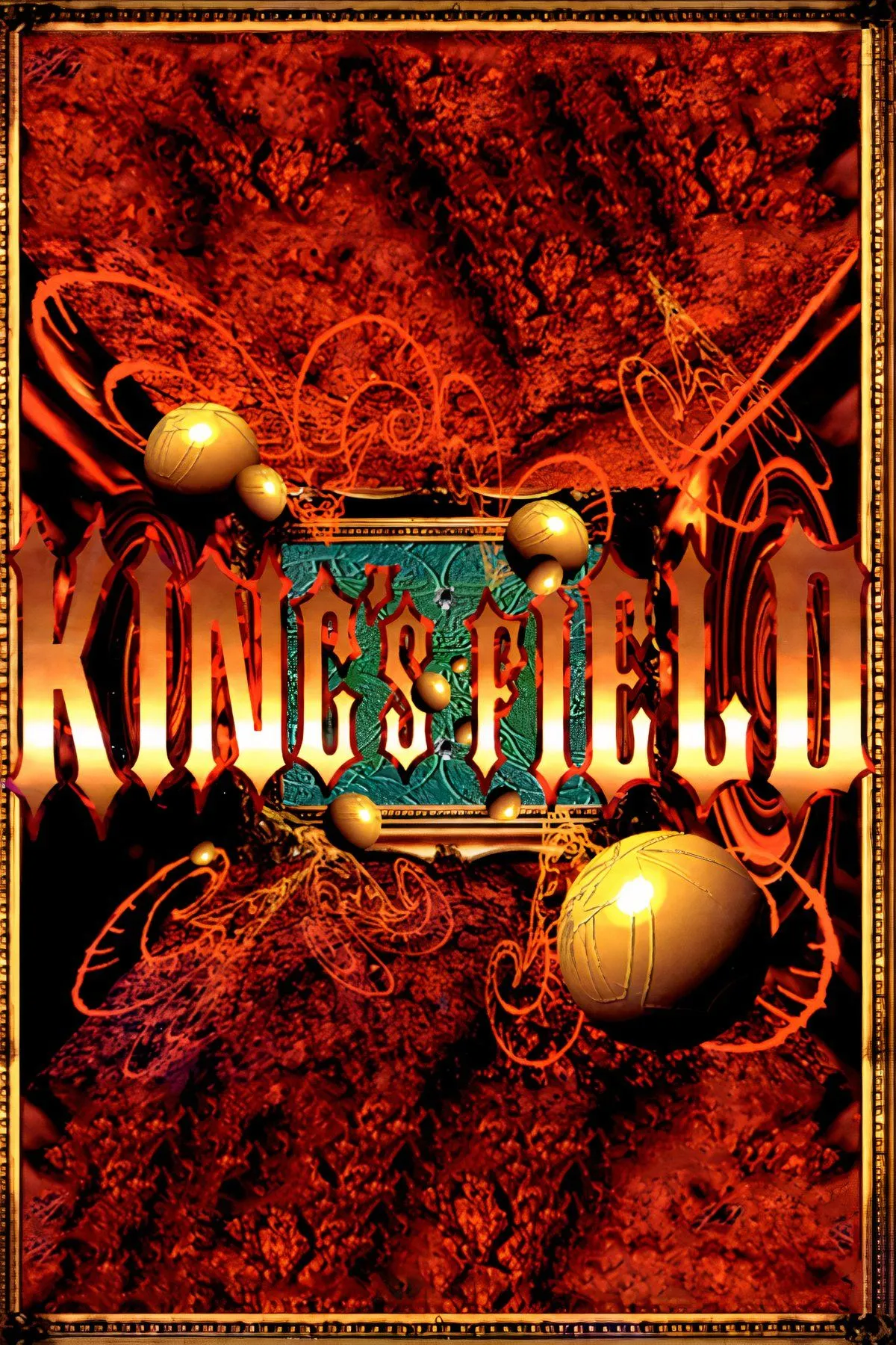 Bìa game King's Field cho PlayStation 1, tựa game nhập vai tiền thân của dòng Dark Souls và Soulsborne.