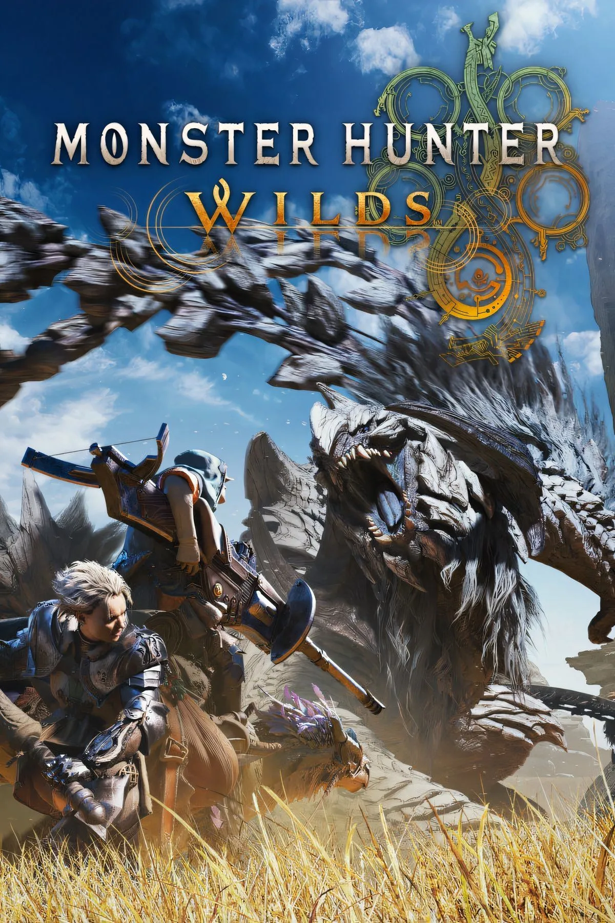 Bìa nghệ thuật của game hành động phiêu lưu Monster Hunter Wilds
