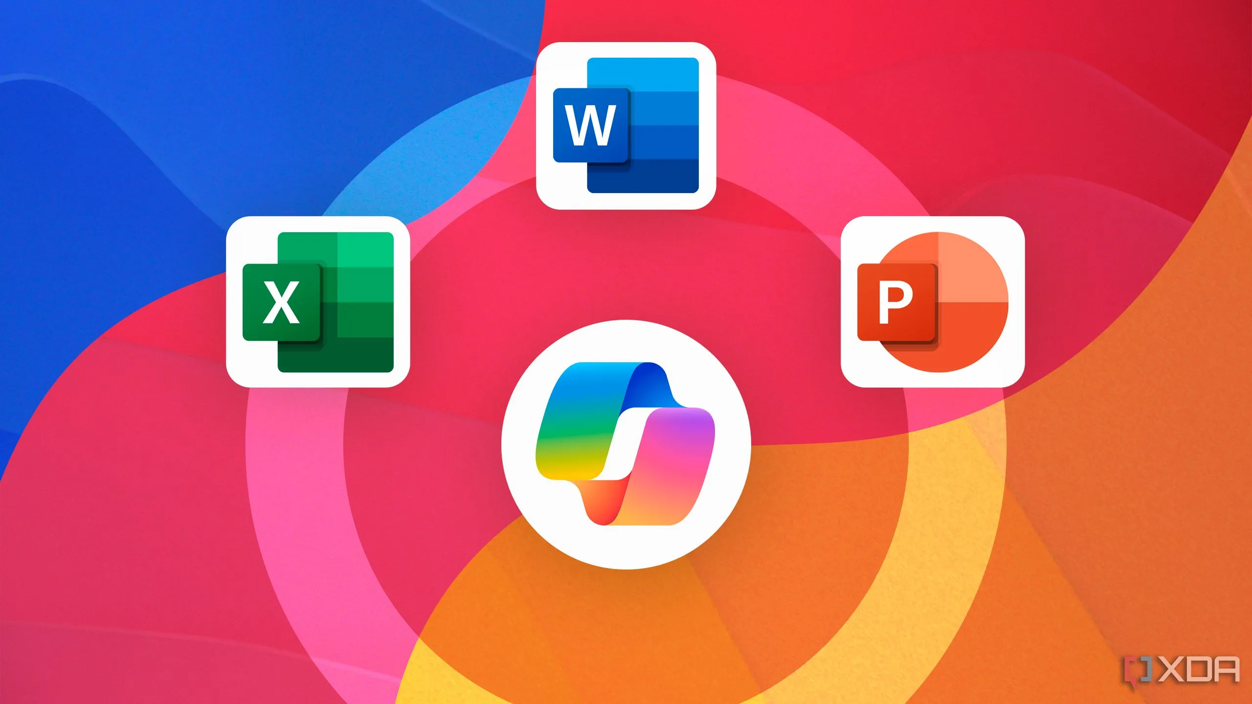 Biểu tượng Copilot tích hợp trong các ứng dụng Microsoft Office, đối lập với triết lý không AI của LibreOffice