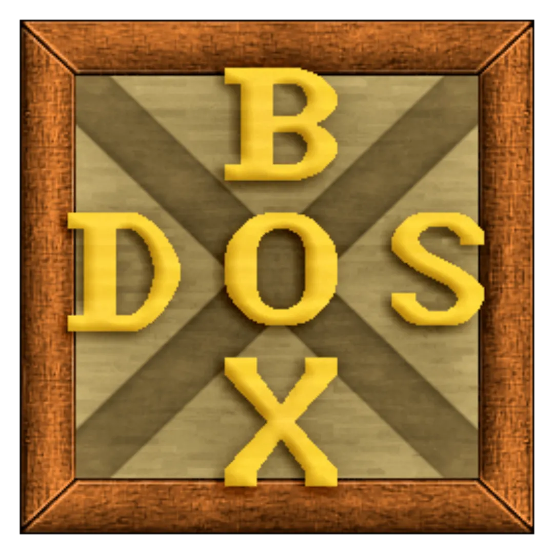 Biểu tượng của DOSBox trên nền trong suốt, công cụ giả lập giúp chơi lại game MS-DOS một cách dễ dàng