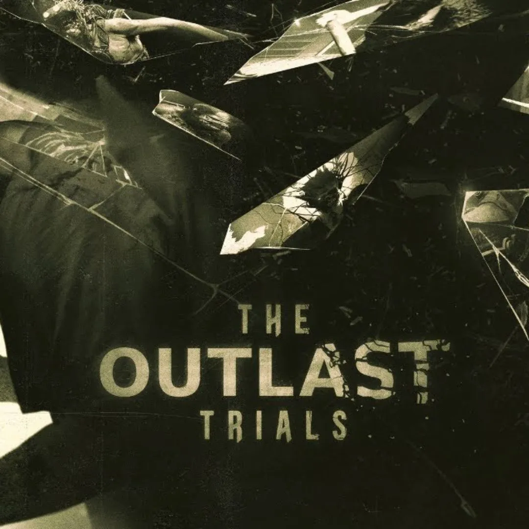 Biểu tượng game The Outlast Trials với những nhân vật bị giam cầm, thể hiện không khí kinh dị đồng đội.