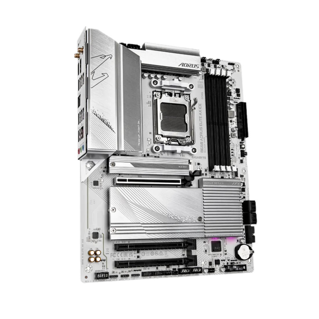 Bo mạch chủ Gigabyte B650 Aorus Elite AX ICE với tản nhiệt M.2