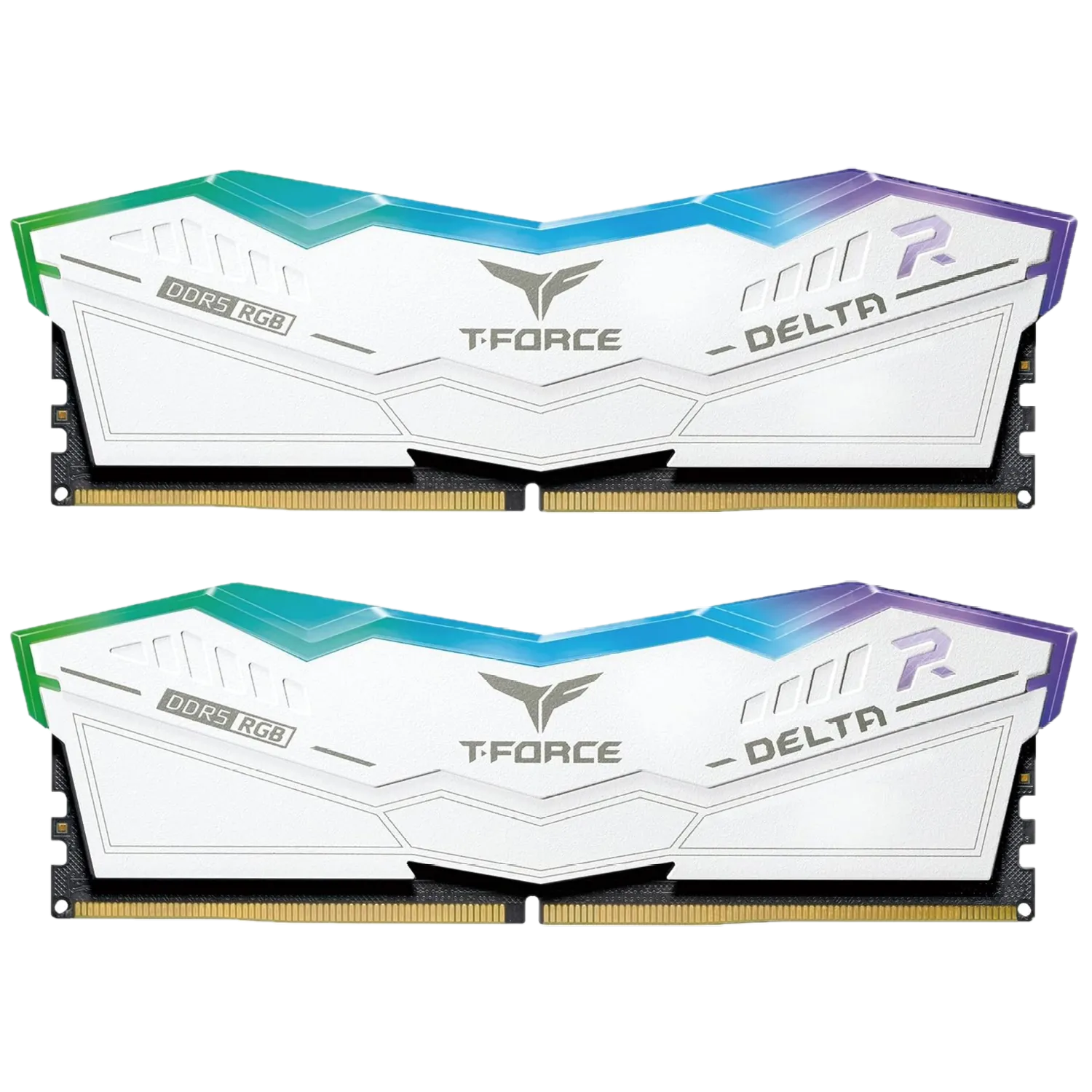 Bộ nhớ RAM TeamGroup T-Force Delta RGB DDR5 màu trắng