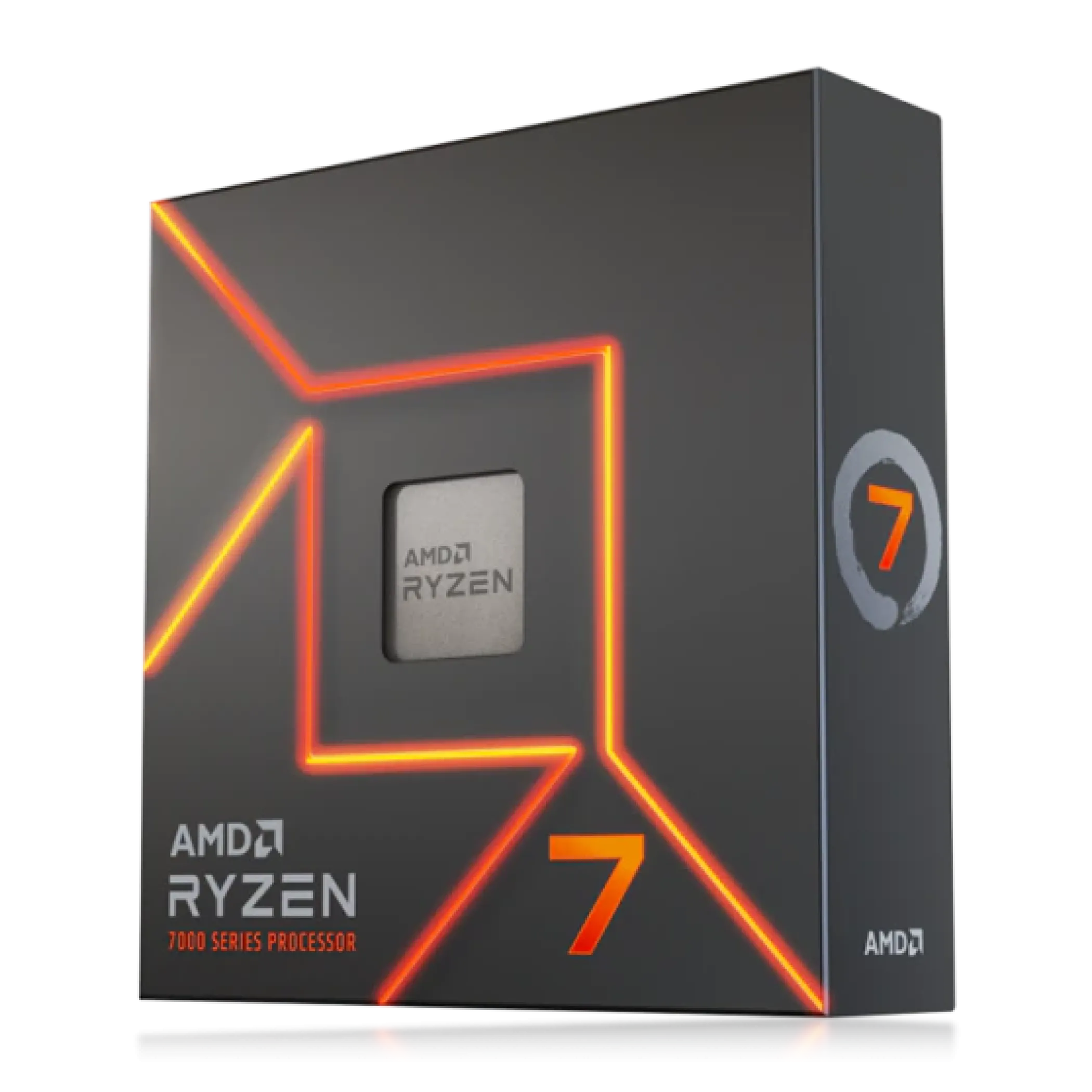 Bộ vi xử lý AMD Ryzen 7 7700X với 8 nhân 16 luồng, minh họa một CPU mạnh mẽ giúp loại bỏ tình trạng thắt cổ chai và đảm bảo hiệu suất gaming ổn định.