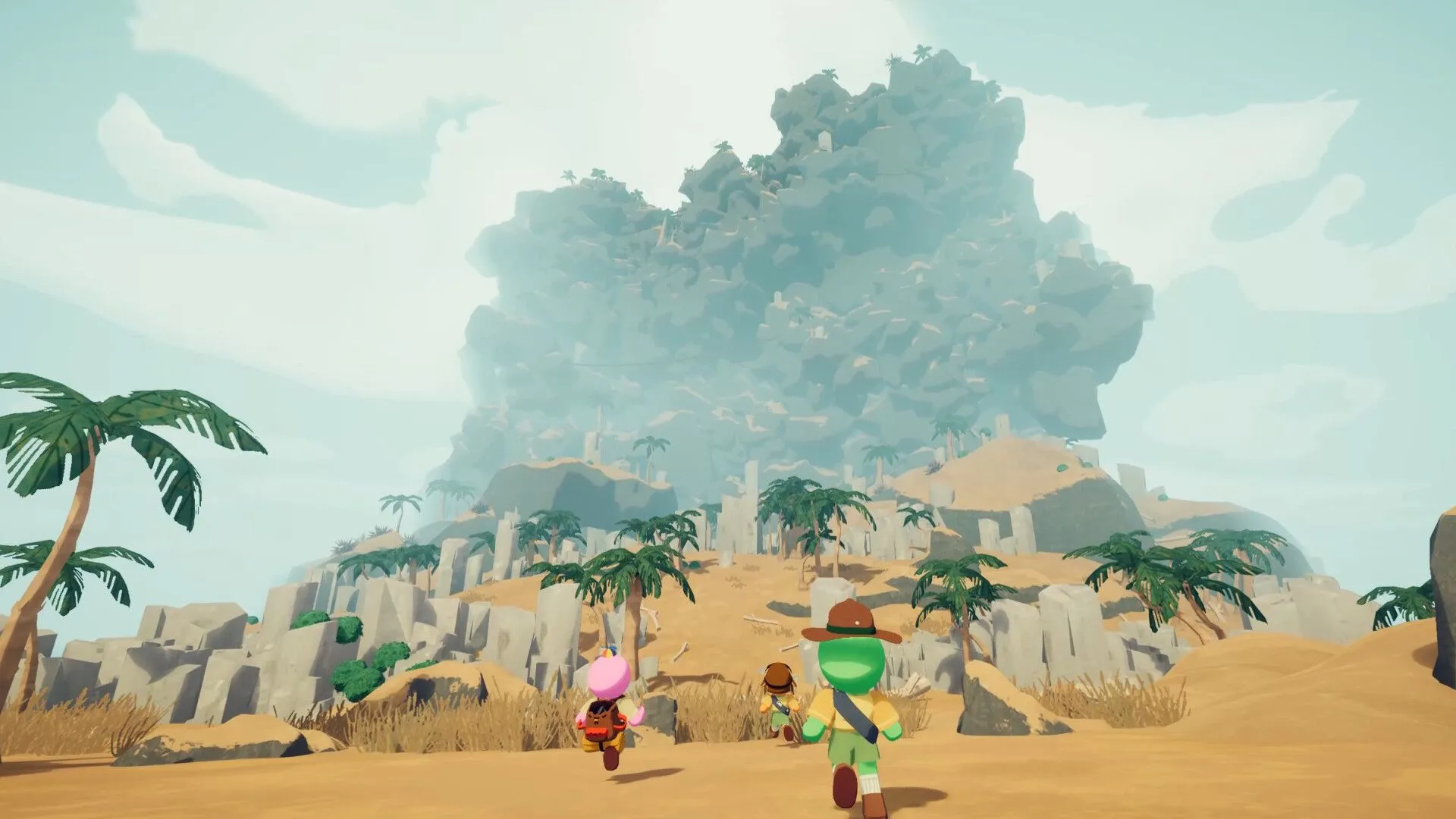 Bốn người chơi game Peak cùng nhau tiến về phía ngọn núi hùng vĩ