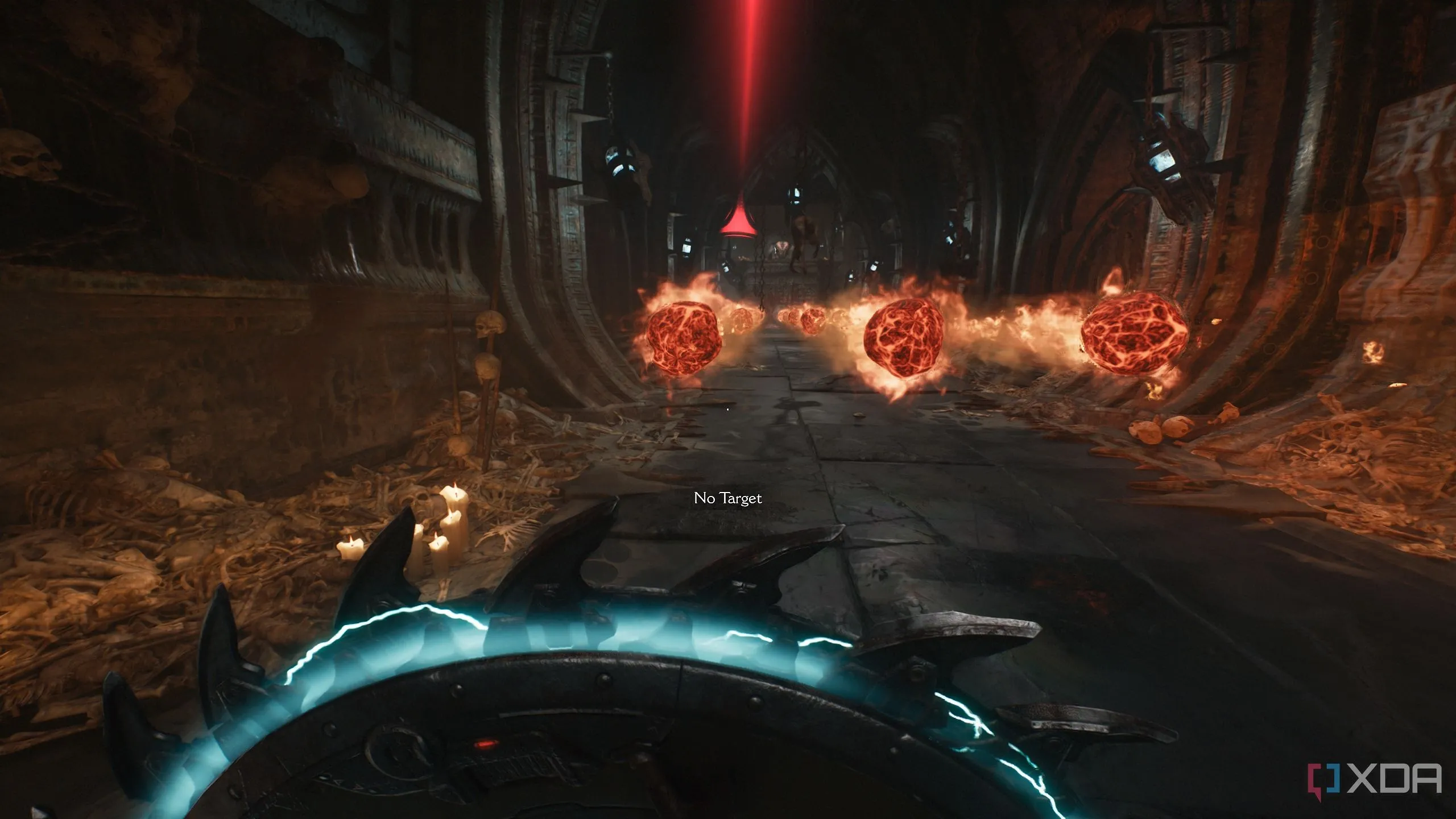 Các quả cầu lửa đang bay tới trong Chương 19 Doom The Dark Ages