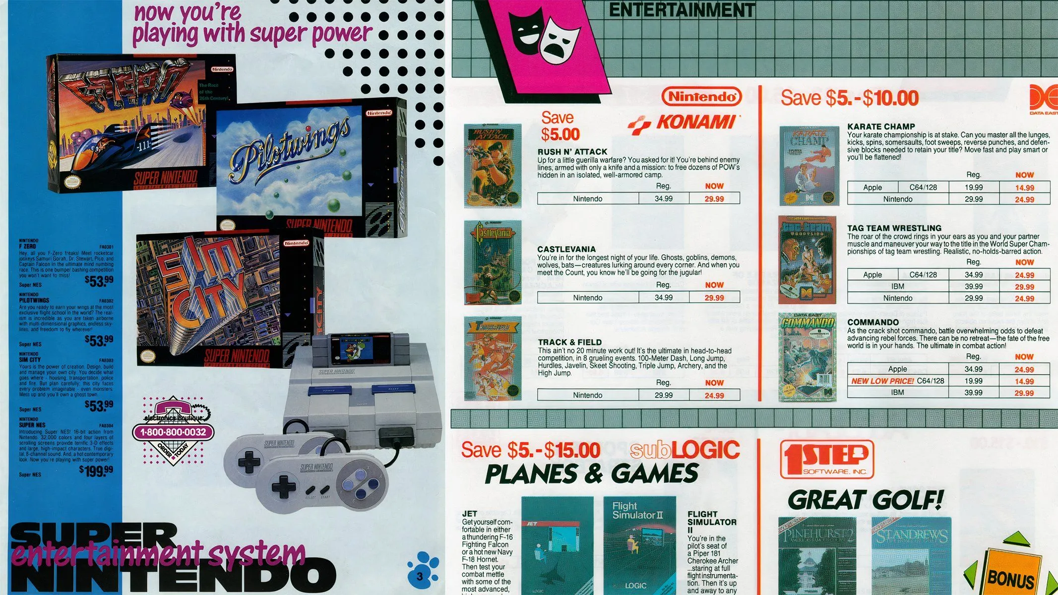 Các tài liệu scan về game và giá cả cho NES và SNES từ Hugues Johnson.