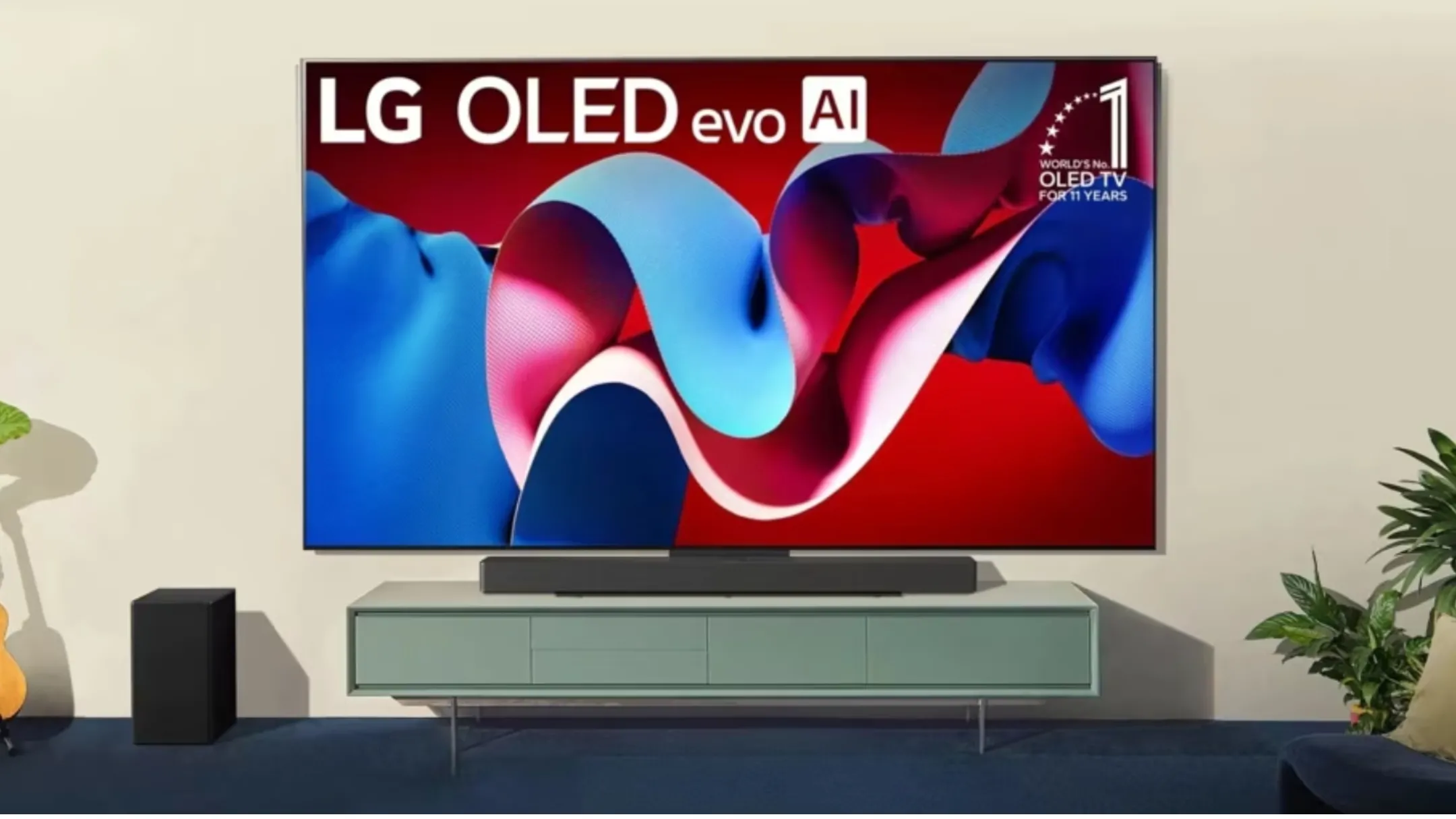 Cận cảnh Smart TV LG C4 42 inch với viền mỏng và chất lượng hiển thị ấn tượng