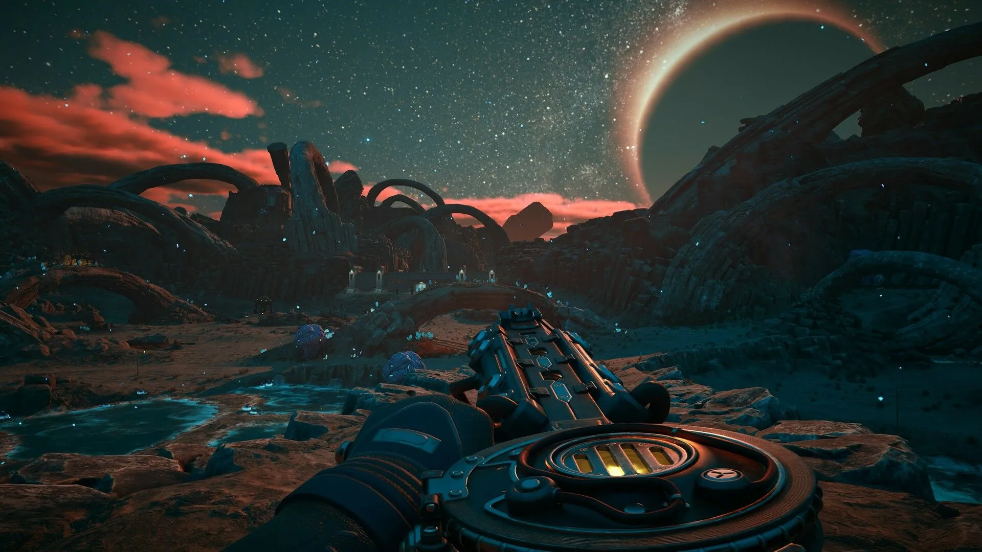 Cận cảnh vũ khí và giáp trụ trong The Outer Worlds 2.