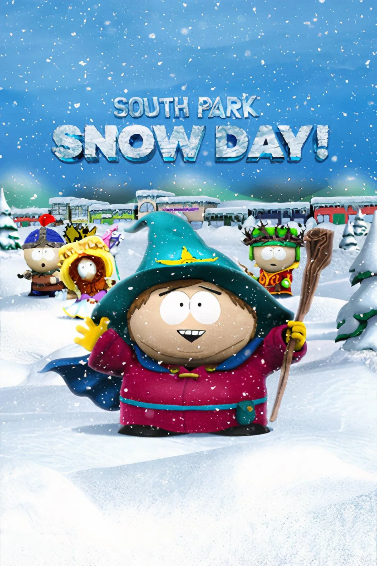 Cảnh cắt ghép từ game South Park: Snow Day! thể hiện đồ họa 3D mới.