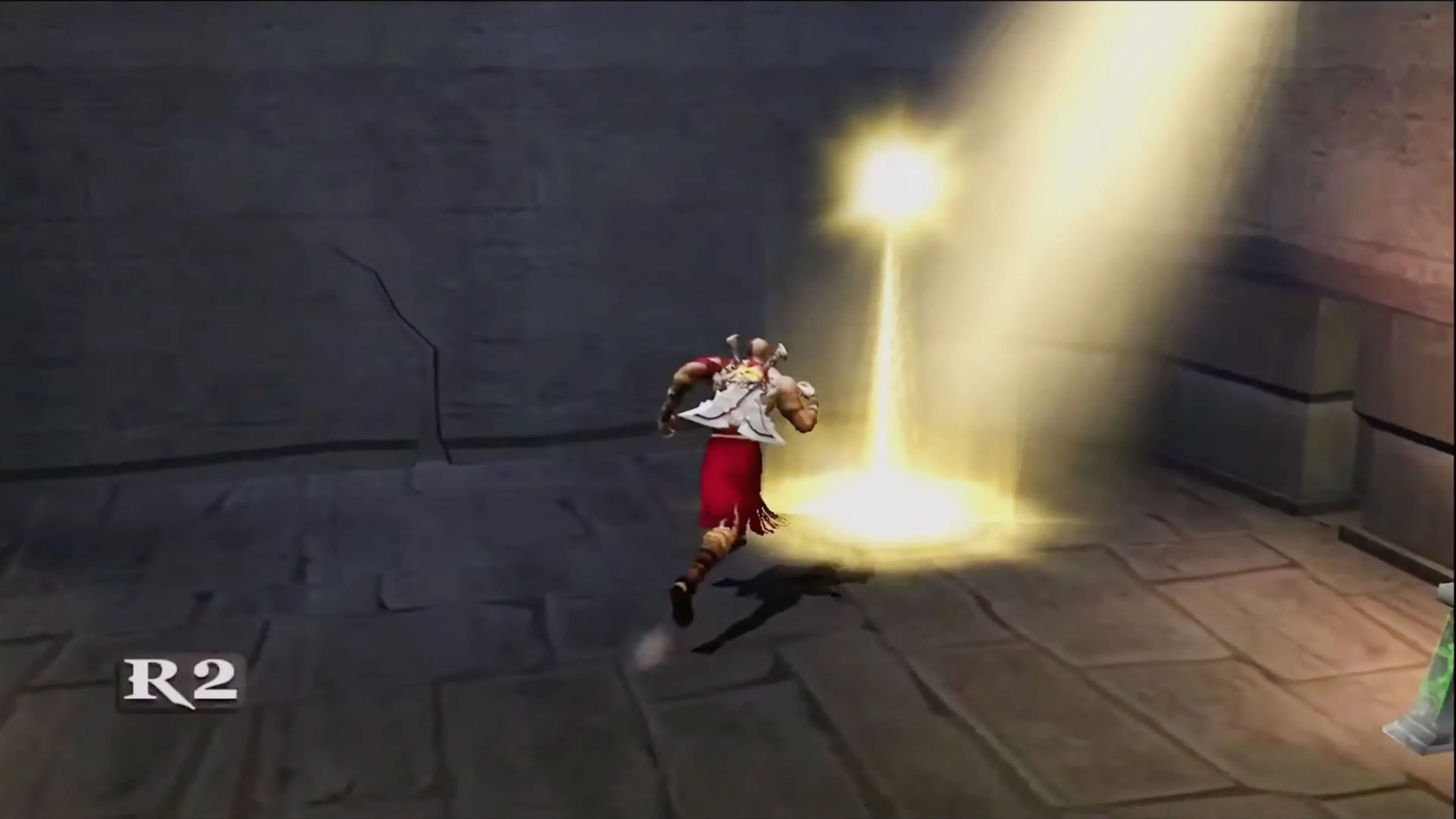 Cảnh chiến đấu của Kratos trong God of War (2005), hành động bạo lực