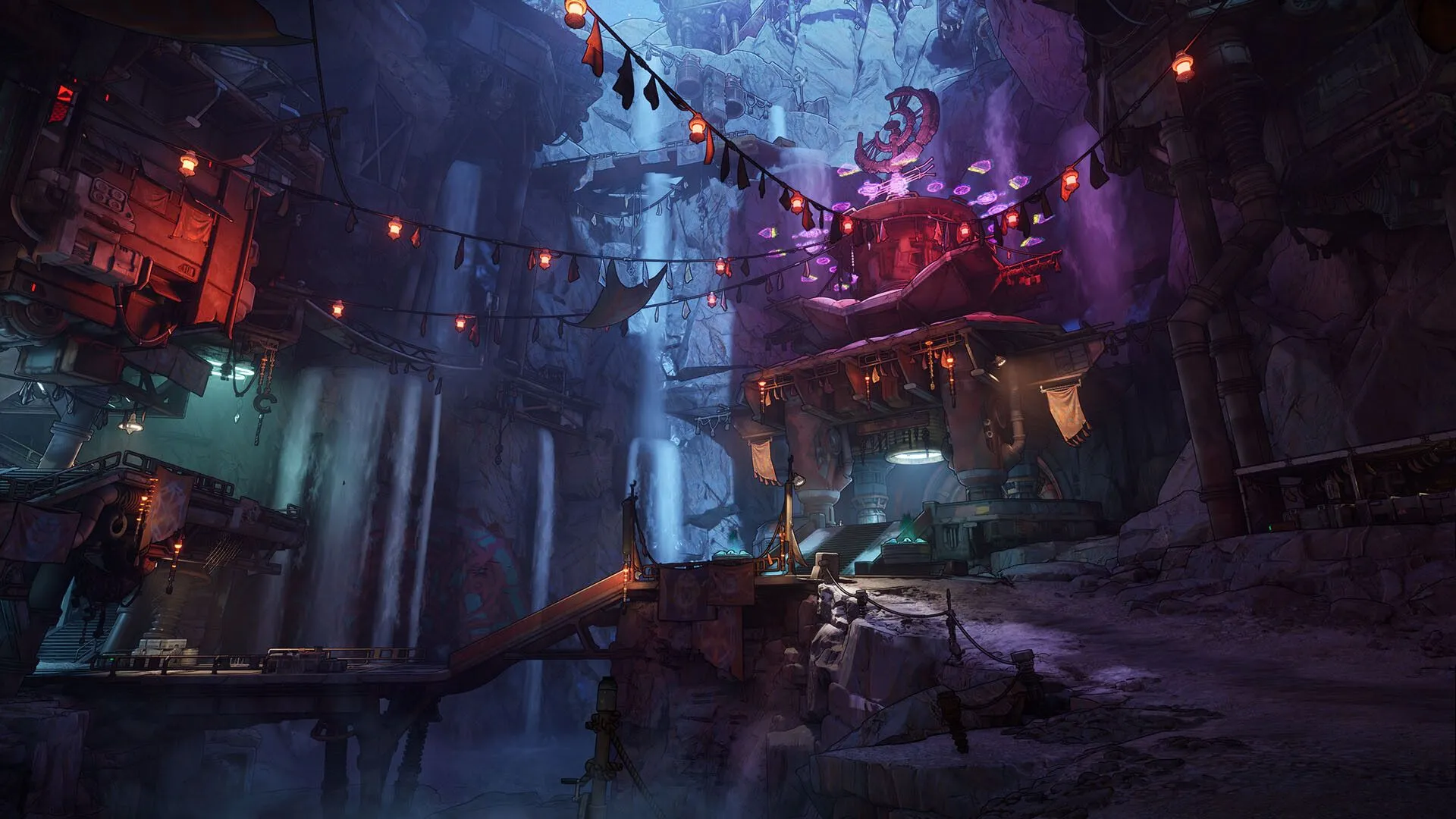 Cảnh chiến đấu hoành tráng trong Borderlands 4 với nhiều hiệu ứng kỹ năng.