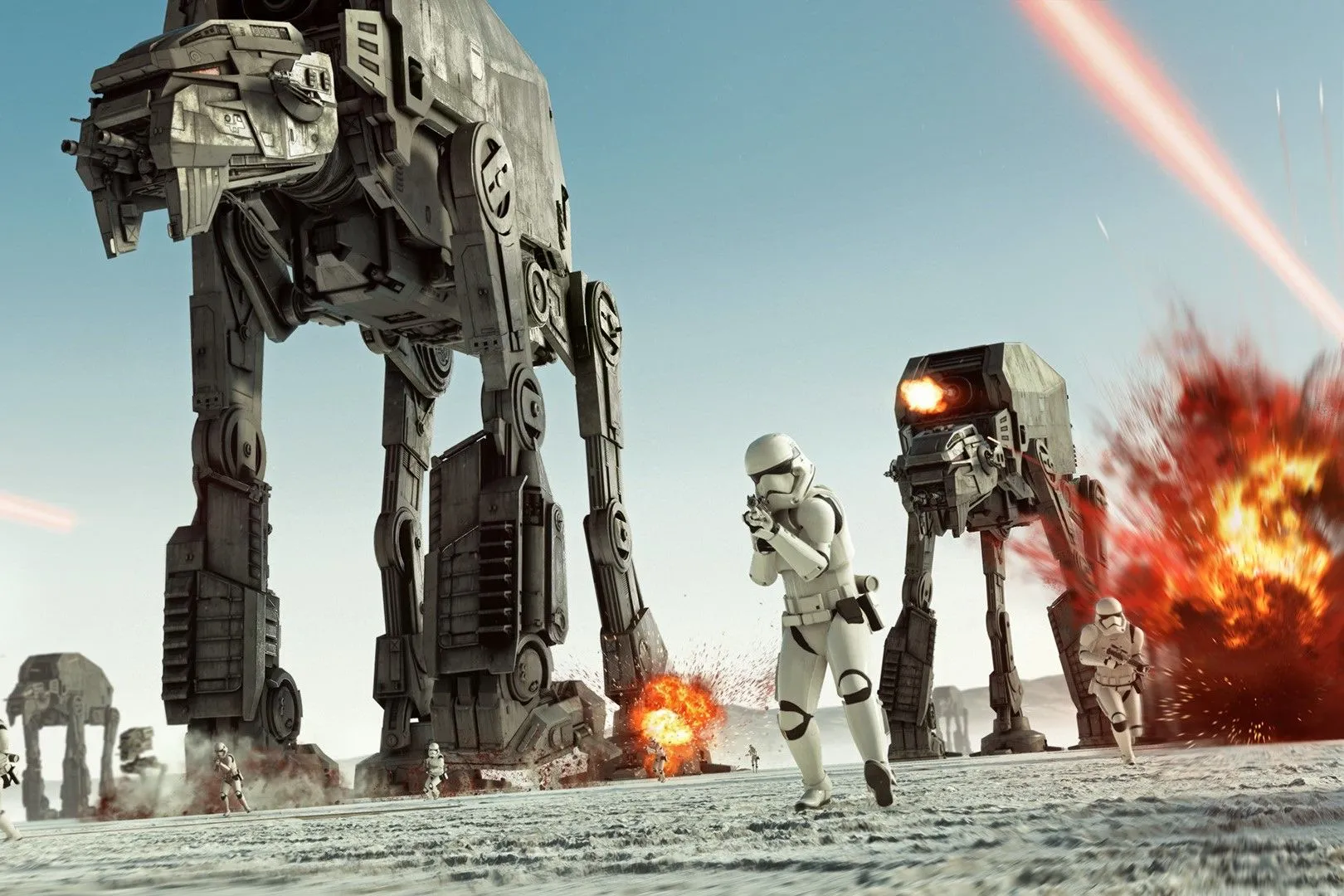 Cảnh chiến đấu hoành tráng trong Star Wars Battlefront II với đồ họa xuất sắc