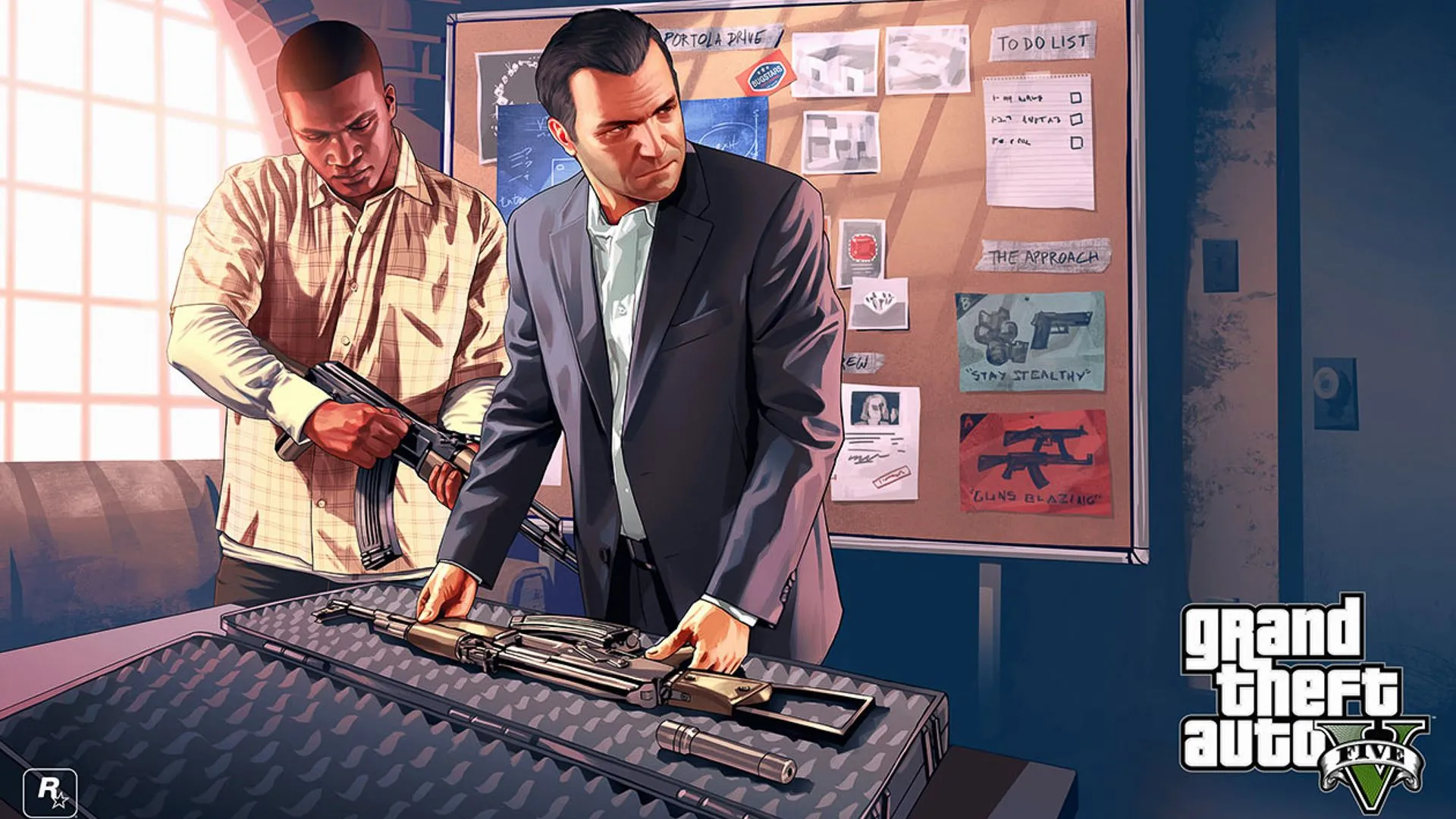 Cảnh chụp màn hình Grand Theft Auto V thể hiện môi trường game sống động trên các kênh Twitch