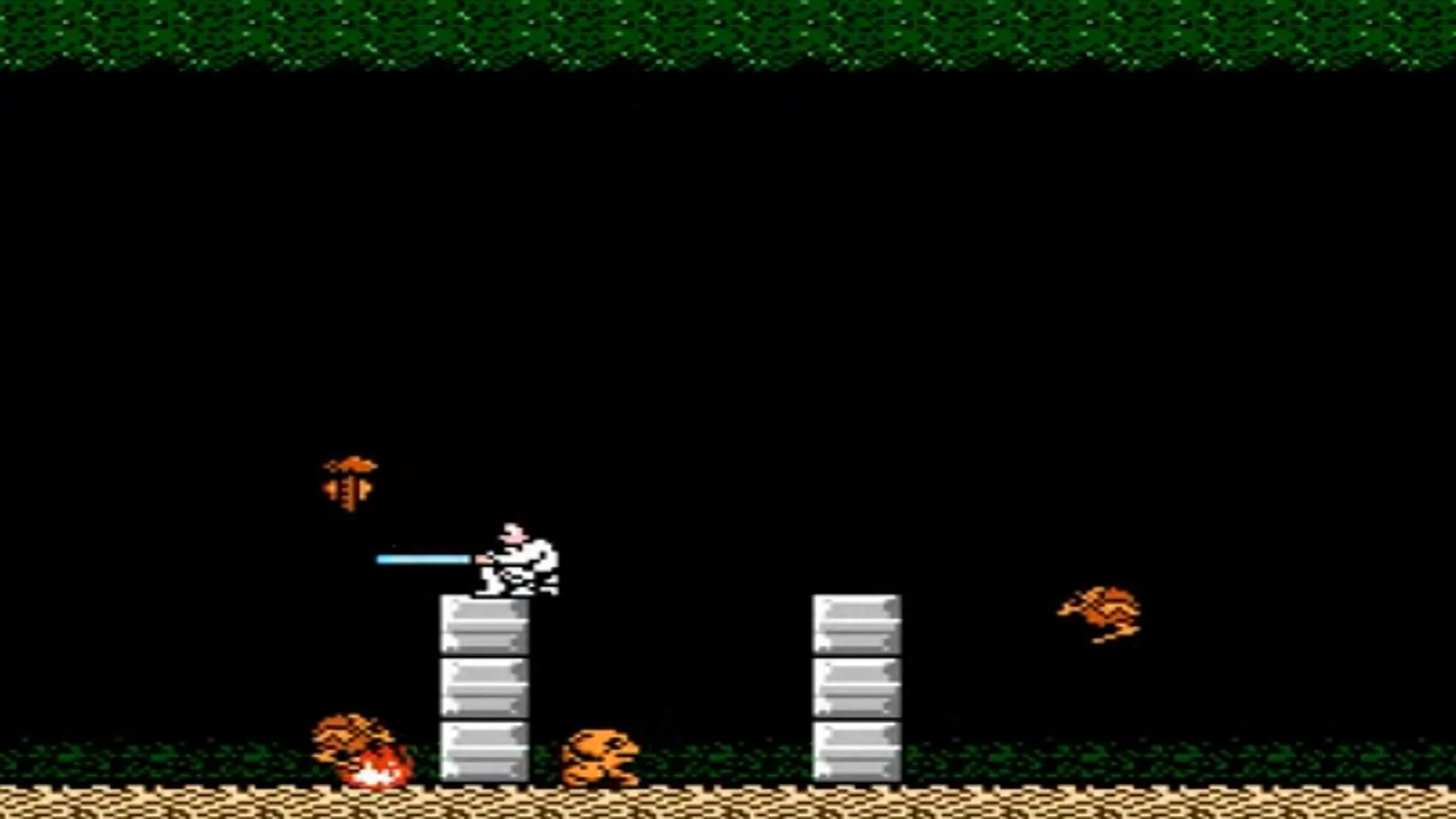 Cảnh gameplay game Star Wars trên NES, minh họa những hạn chế về mặt trải nghiệm của thể loại 2D action platformer