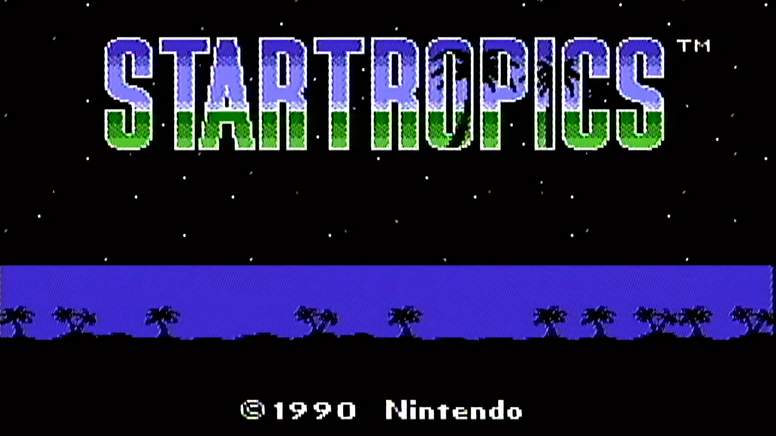 Cảnh gameplay phiêu lưu của Mike Jones trong Startropics trên NES