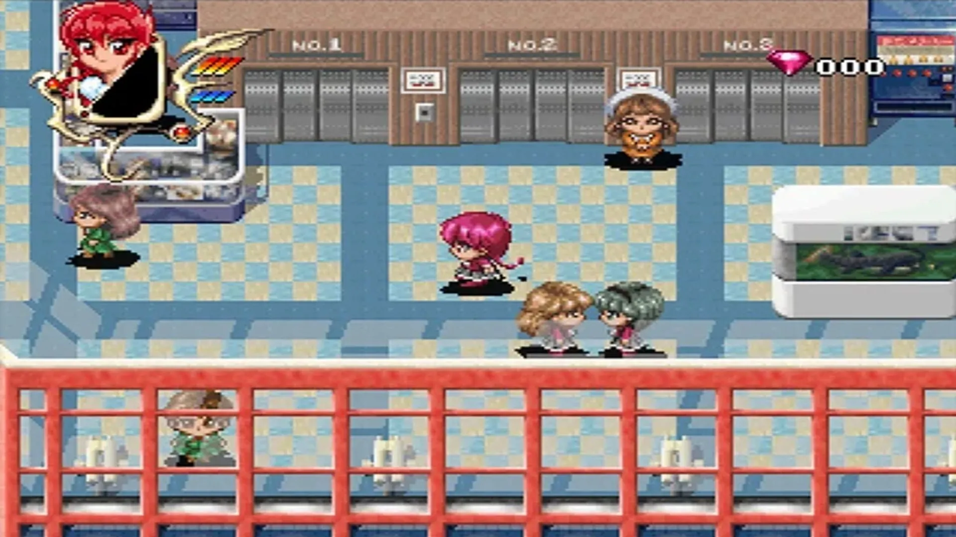 Cảnh gameplay trong Magic Knight Rayearth, tựa game nhập vai hành động trên Sega Saturn