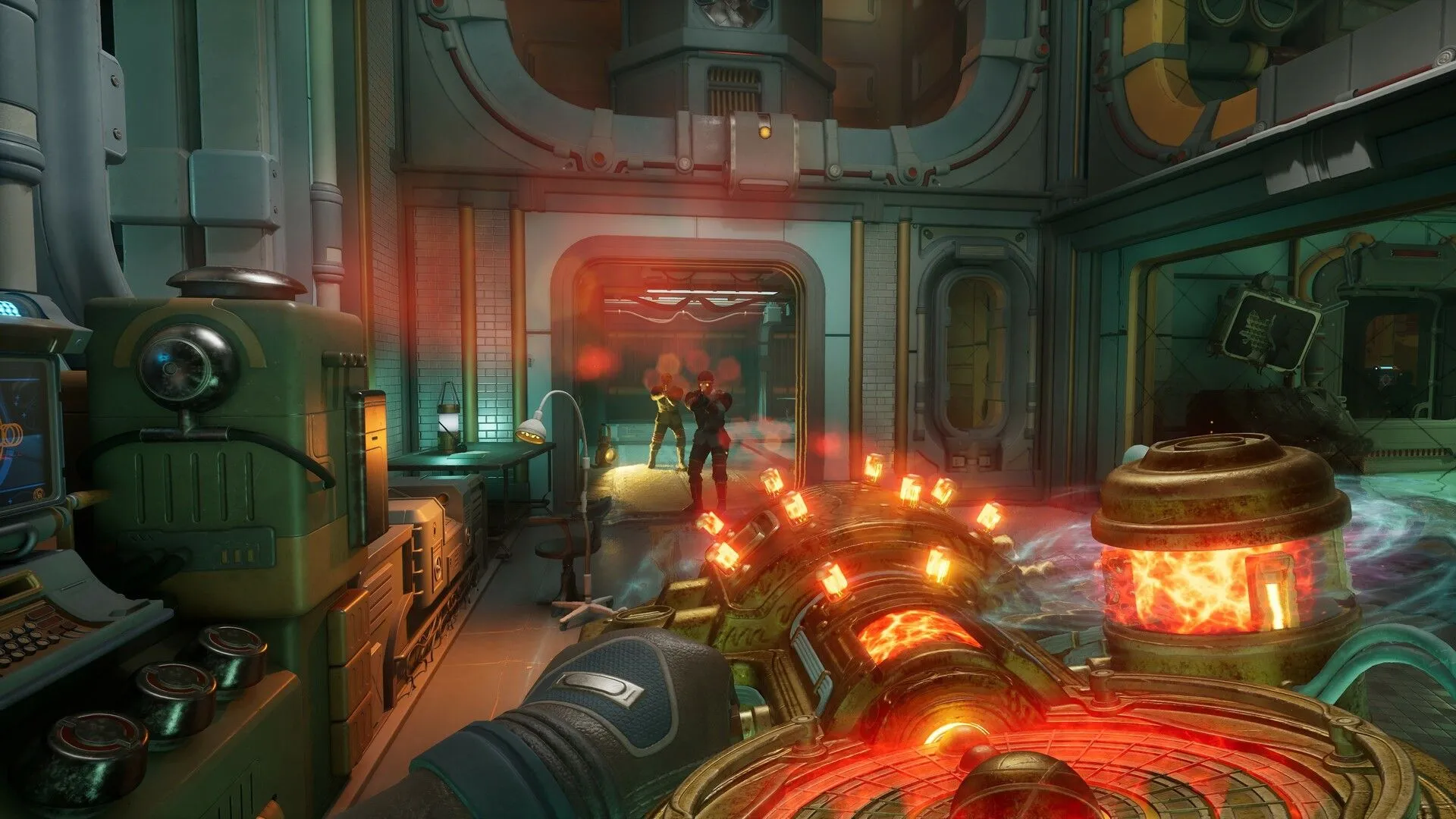 Cảnh quay từ The Outer Worlds 2 với các nhân vật khám phá hành tinh lạ.