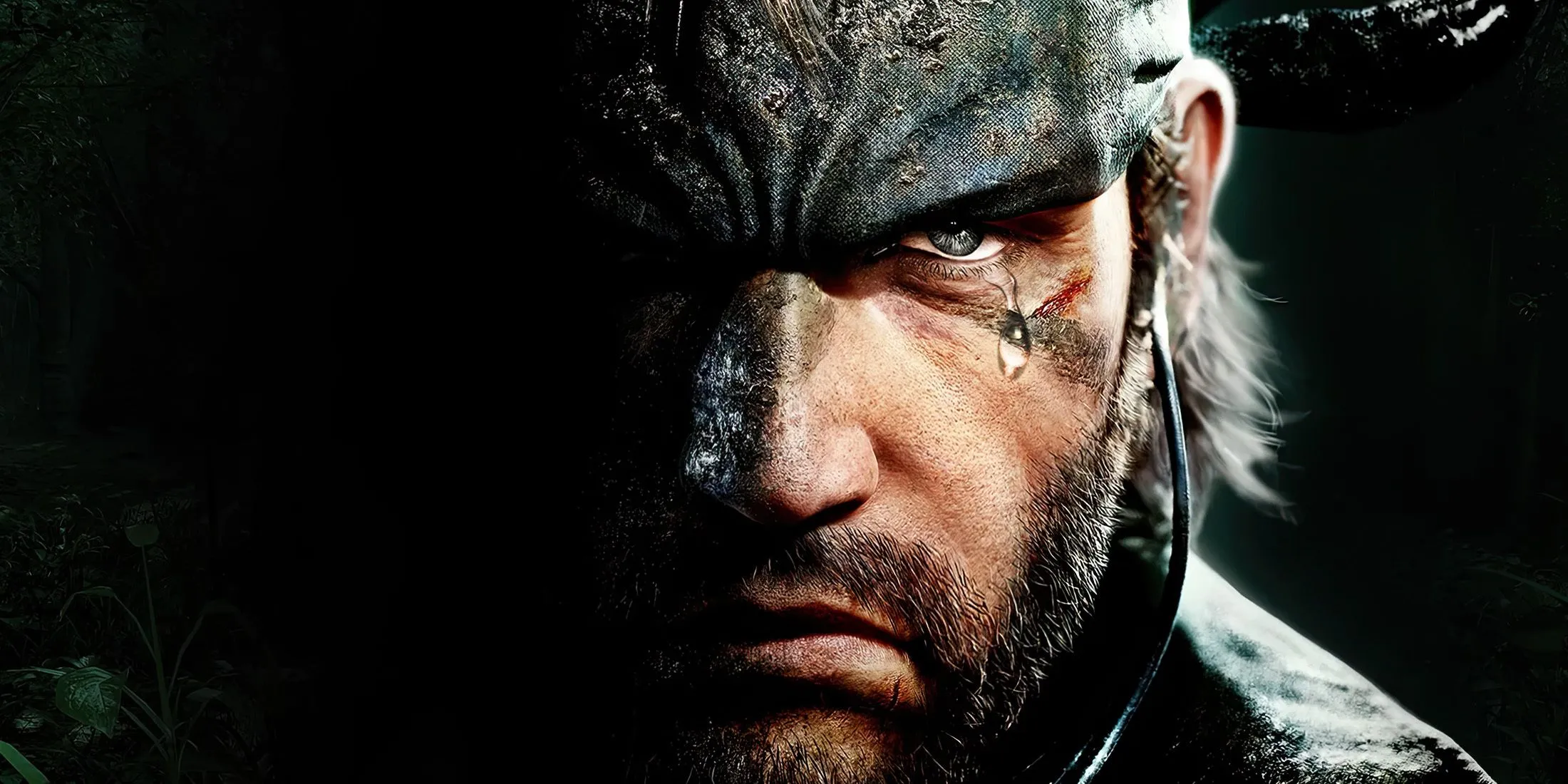Cảnh Snake rơi nước mắt trong Metal Gear Solid Delta: Snake Eater, thể hiện chiều sâu cảm xúc