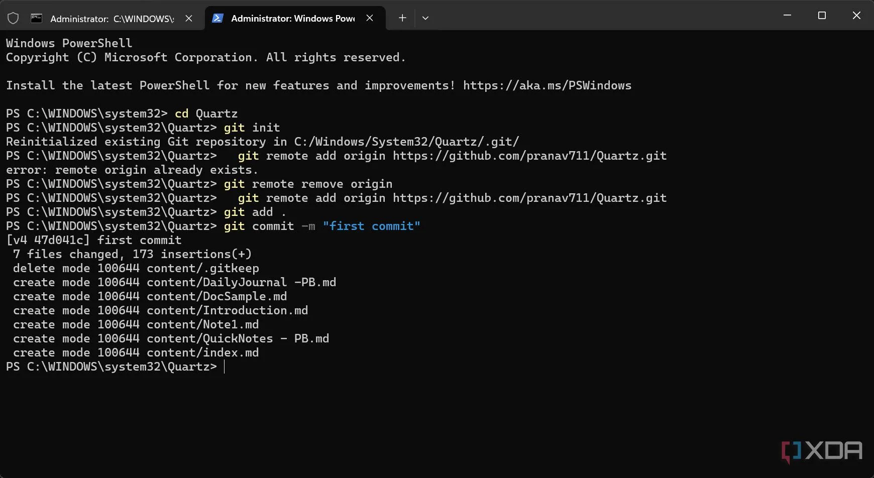 Cấu hình kho lưu trữ GitHub và các lệnh Git cần thiết