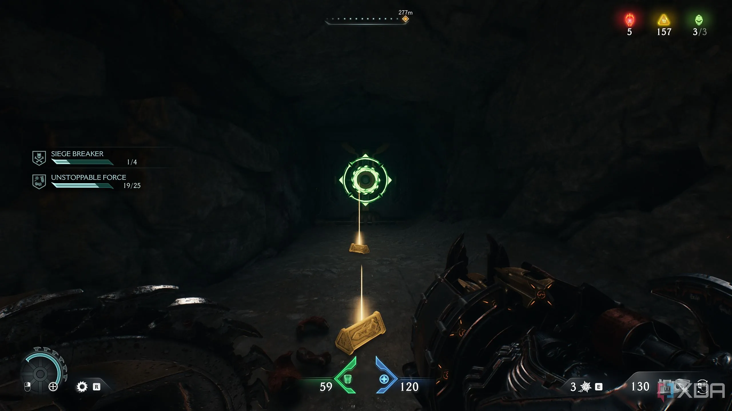 Chiếc hộp có biểu tượng Shield Charge trong khu vực bí mật 3