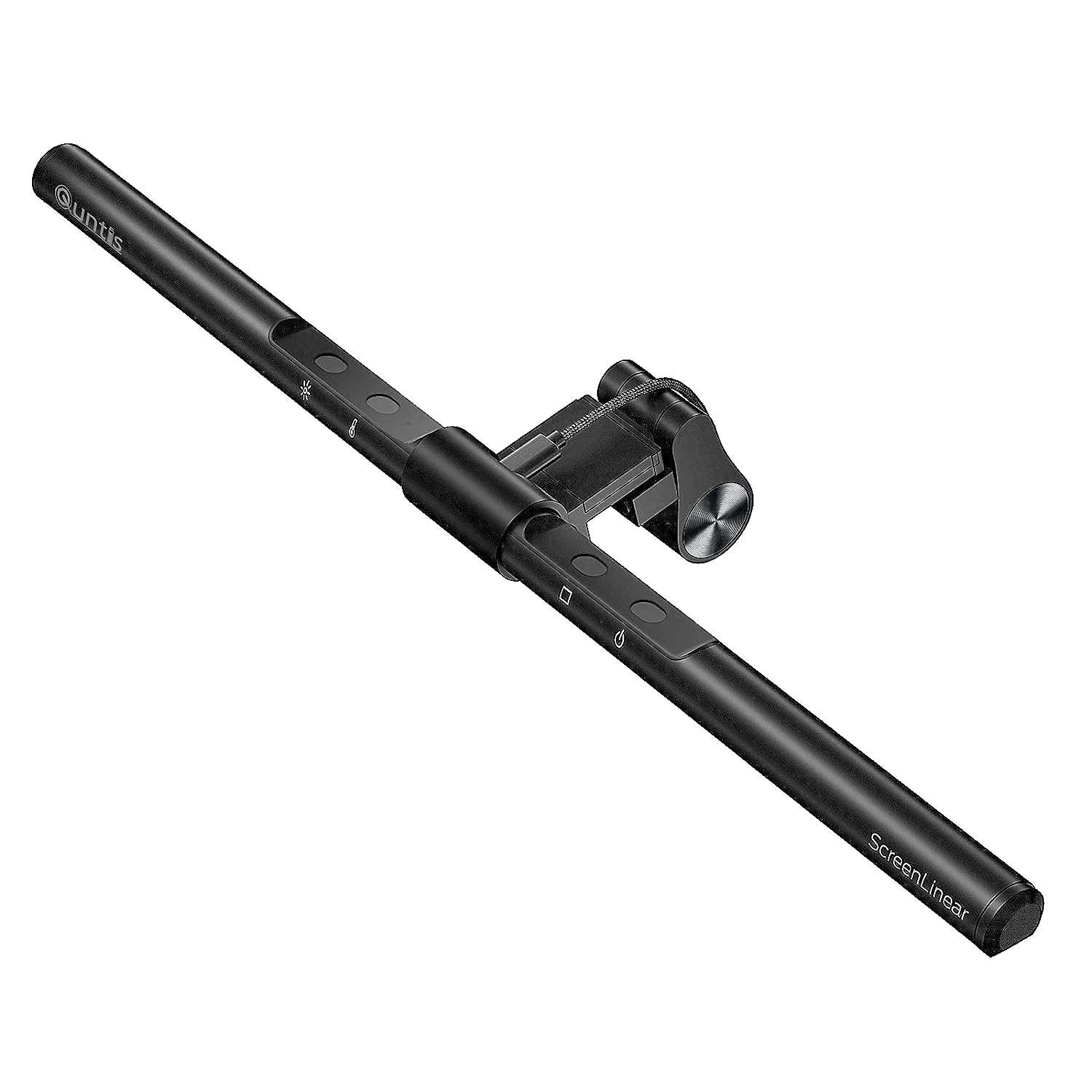Đèn màn hình Quntis Light Bar màu đen, cung cấp ánh sáng dịu nhẹ, không nhấp nháy cho không gian gaming