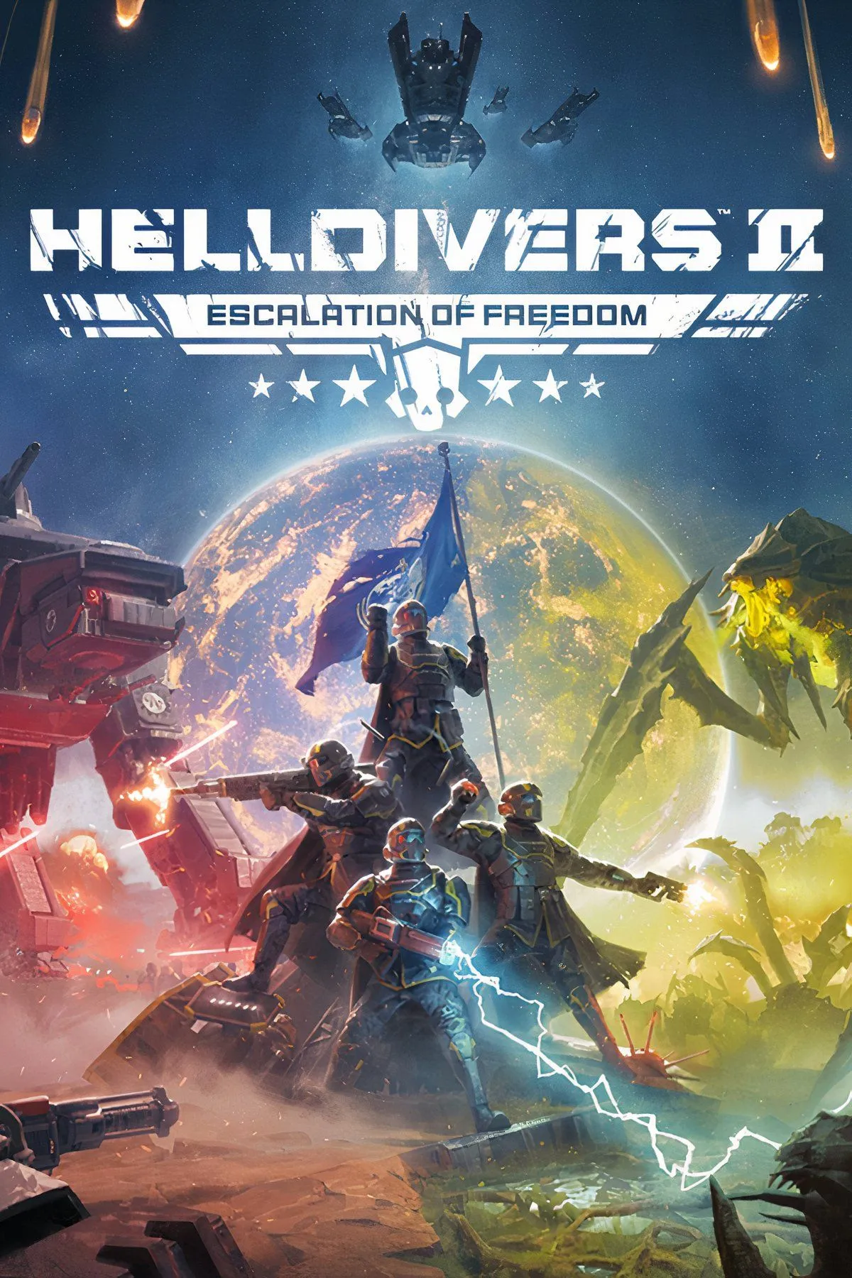 Đội Helldivers 2 chuẩn bị chiến đấu trong môi trường hoang dã