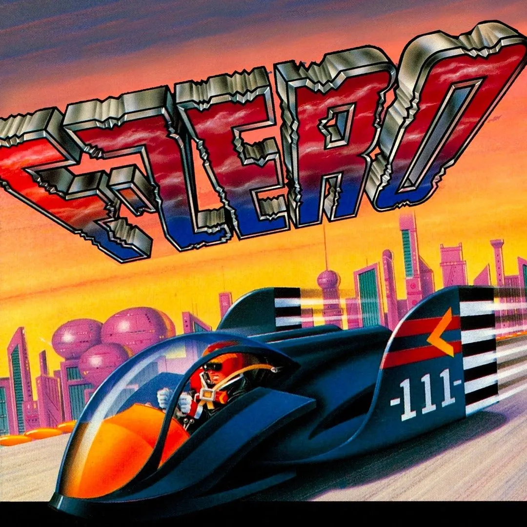 F-Zero SNES: Ảnh chụp màn hình game với tàu bay tốc độ cao trên đường đua tương lai, minh họa gameplay nhanh và độc đáo của tựa game này.
