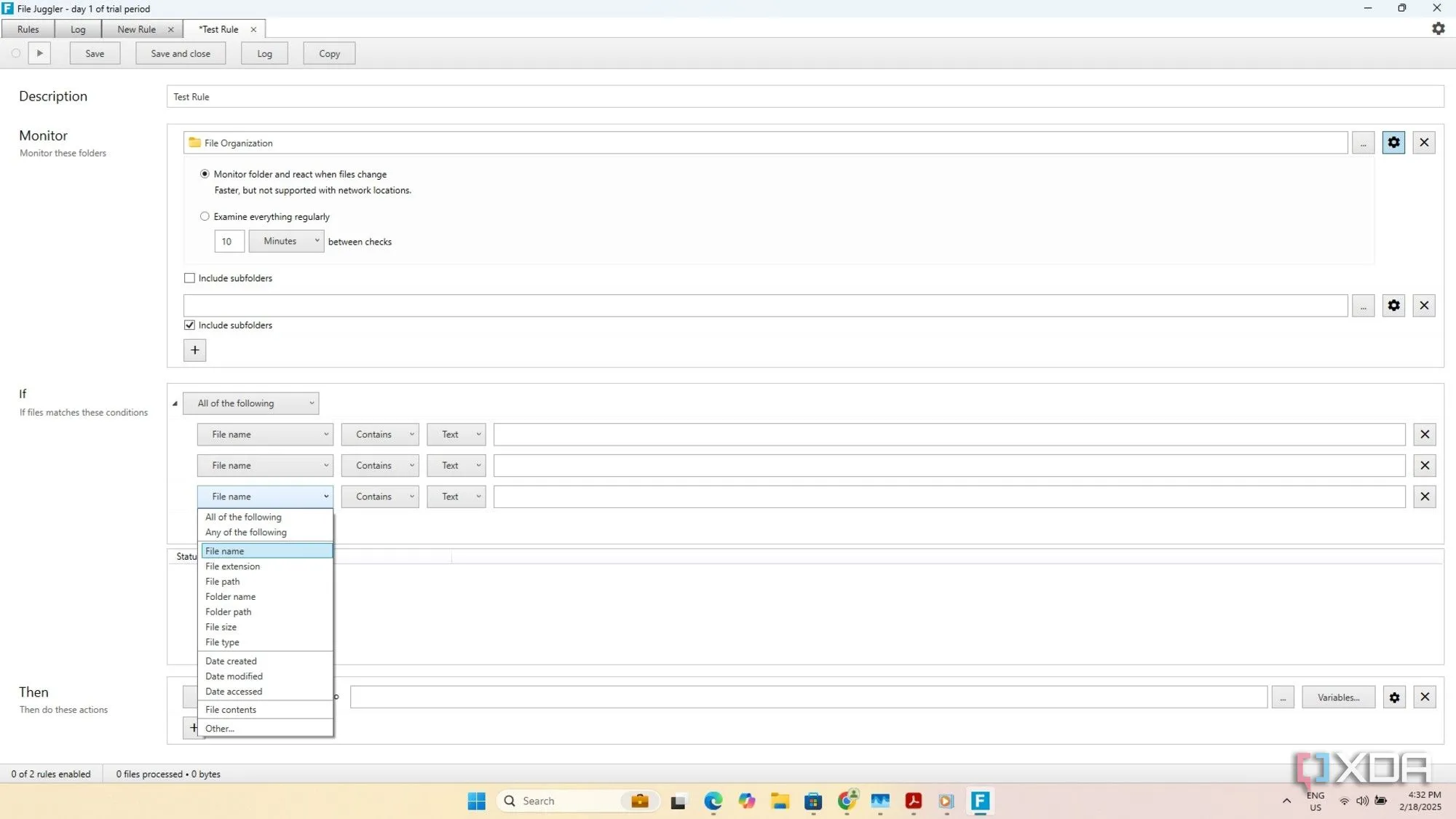 File Juggler giám sát thư mục và tự động tổ chức file theo quy tắc