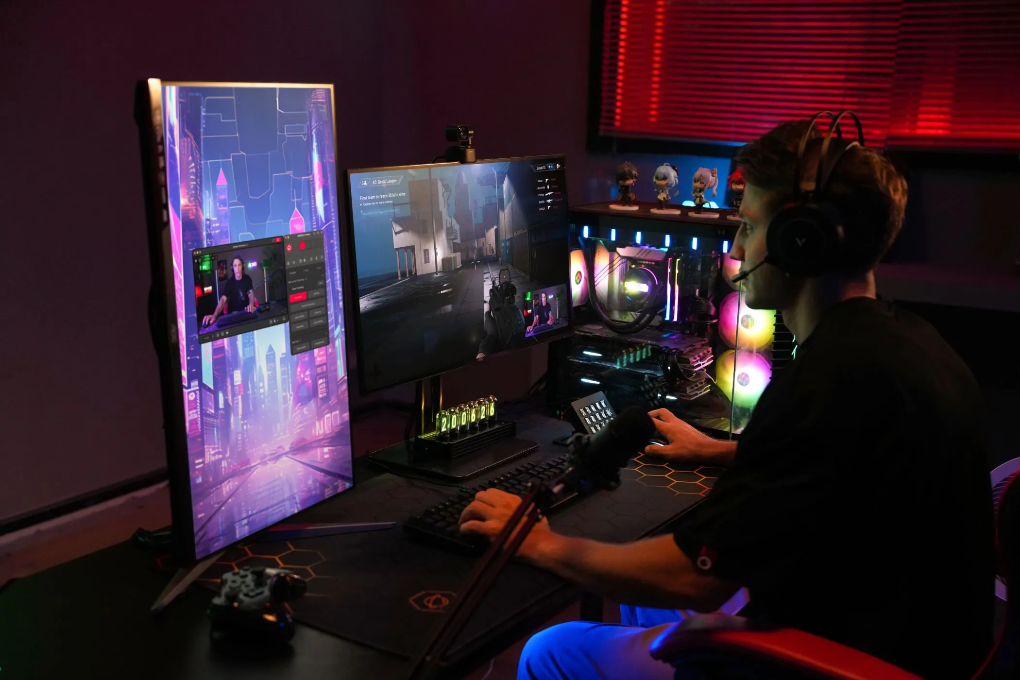 Game thủ tận hưởng trò chơi trên máy tính, thể hiện trải nghiệm chơi game mượt mà trên Linux nhờ công nghệ Proton và Steam Deck.