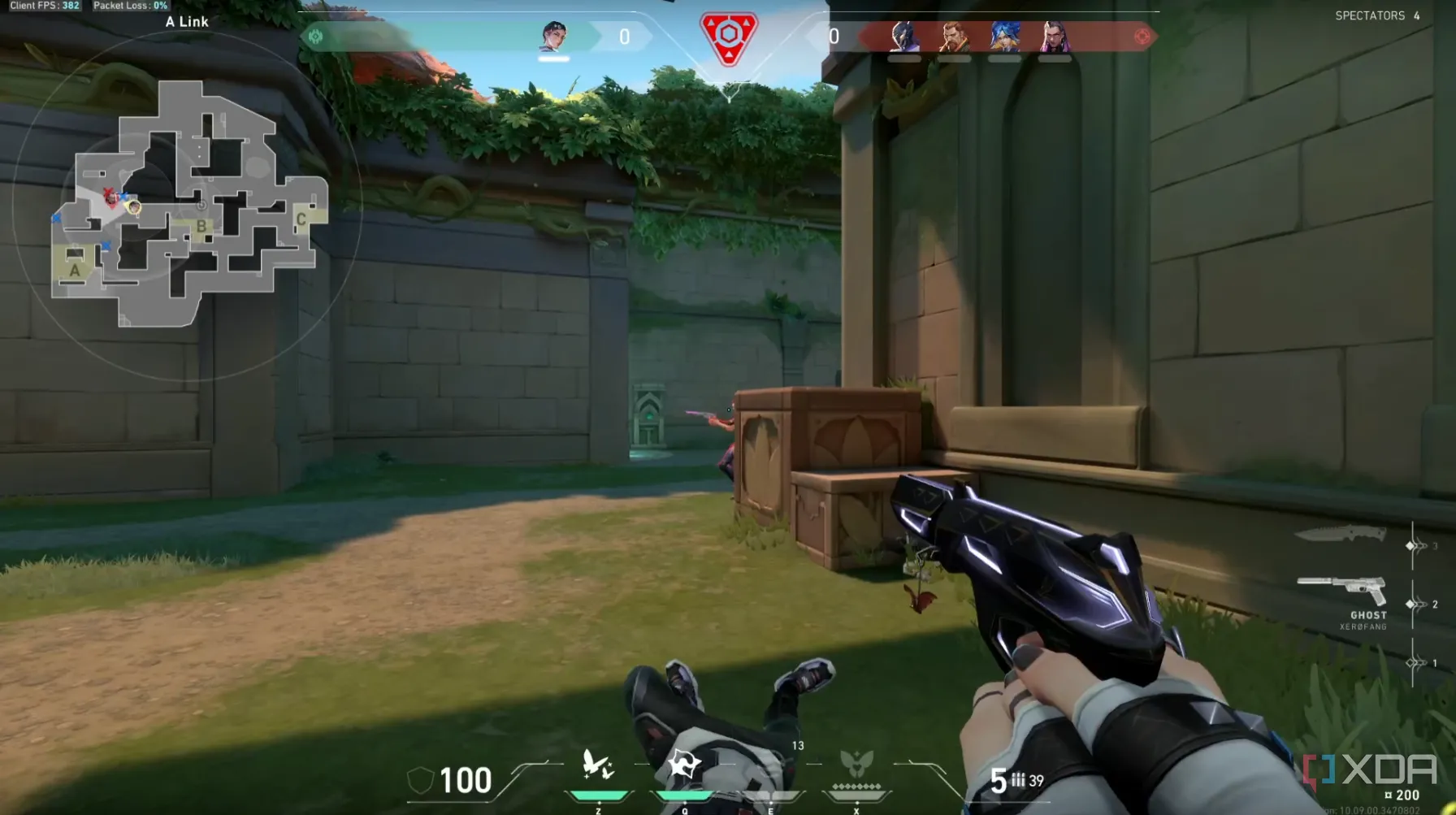 Game Valorant trên PC, nơi độ trễ thiết bị ngoại vi không dây ảnh hưởng đến hiệu suất thi đấu.