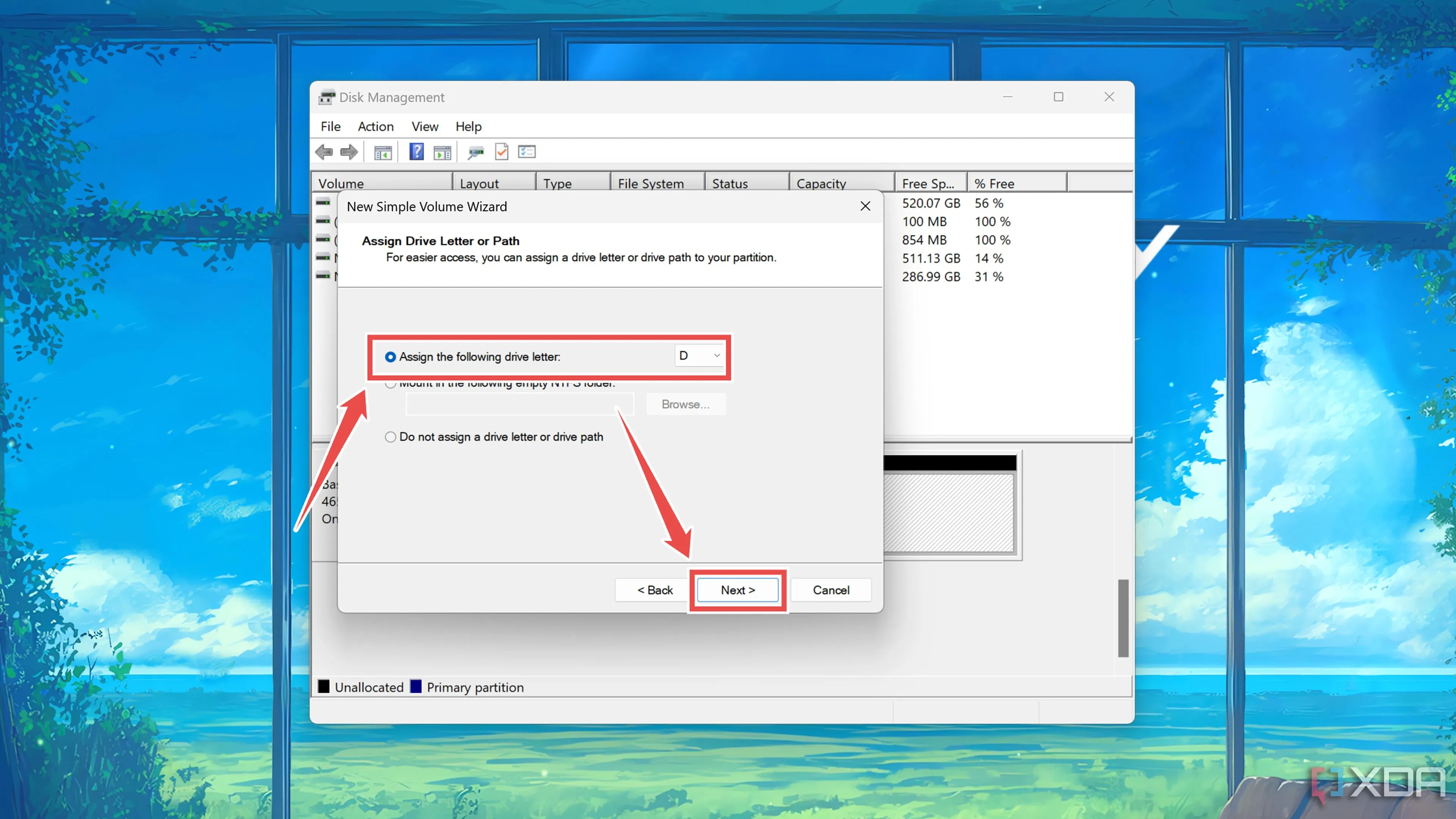 Gán một ký tự ổ đĩa trong tiện ích Disk Management cho ổ cứng mới