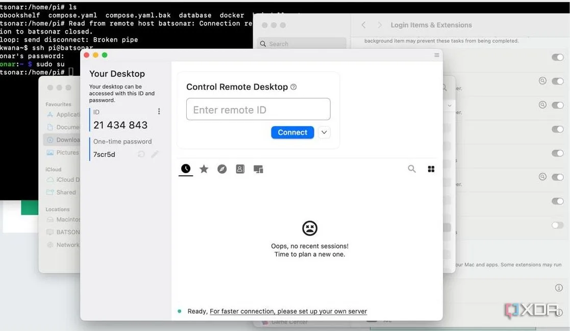 Giao diện cấu hình RustDesk, nhấn mạnh khả năng tự host máy chủ relay riêng để tăng cường bảo mật