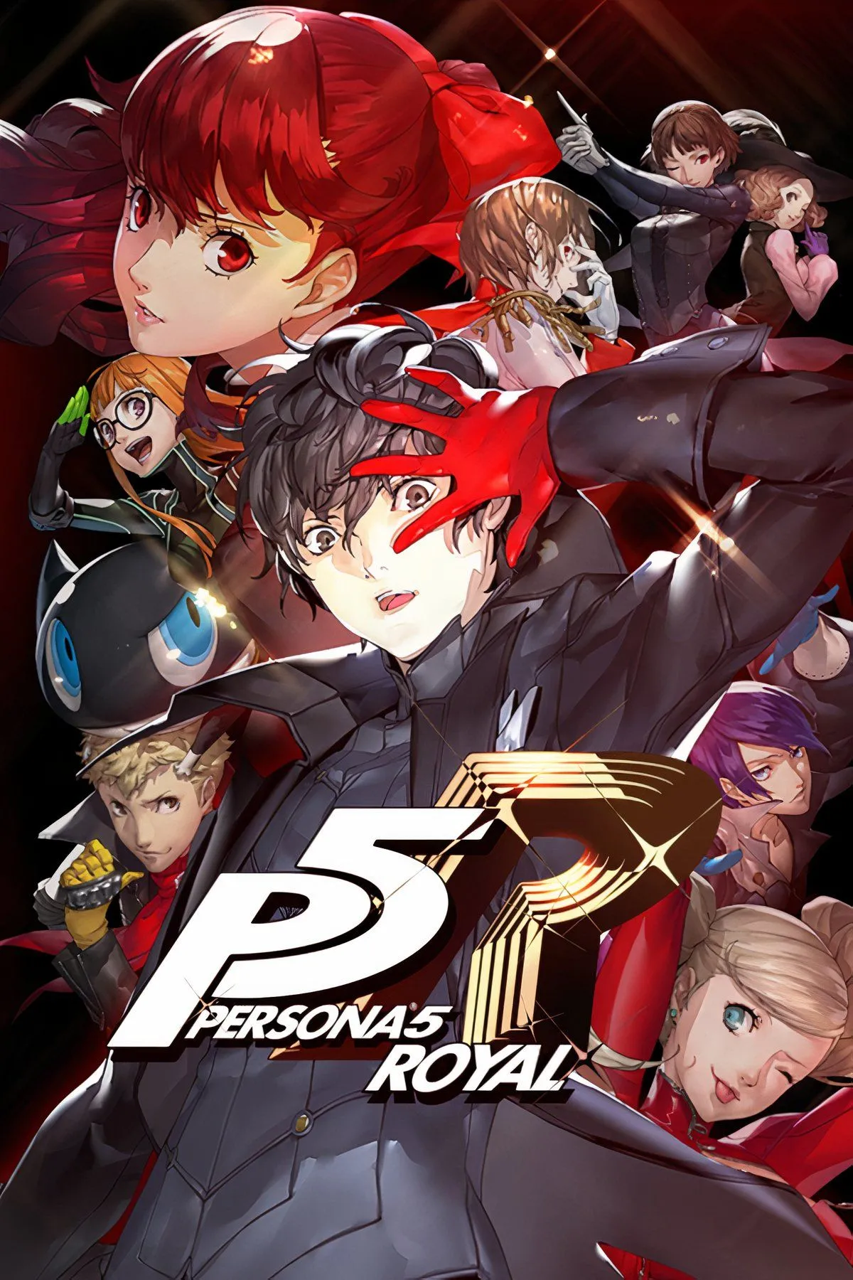 Giao diện chiến đấu theo lượt với phong cách nghệ thuật JRPG độc đáo trong game Persona 5 Royal.