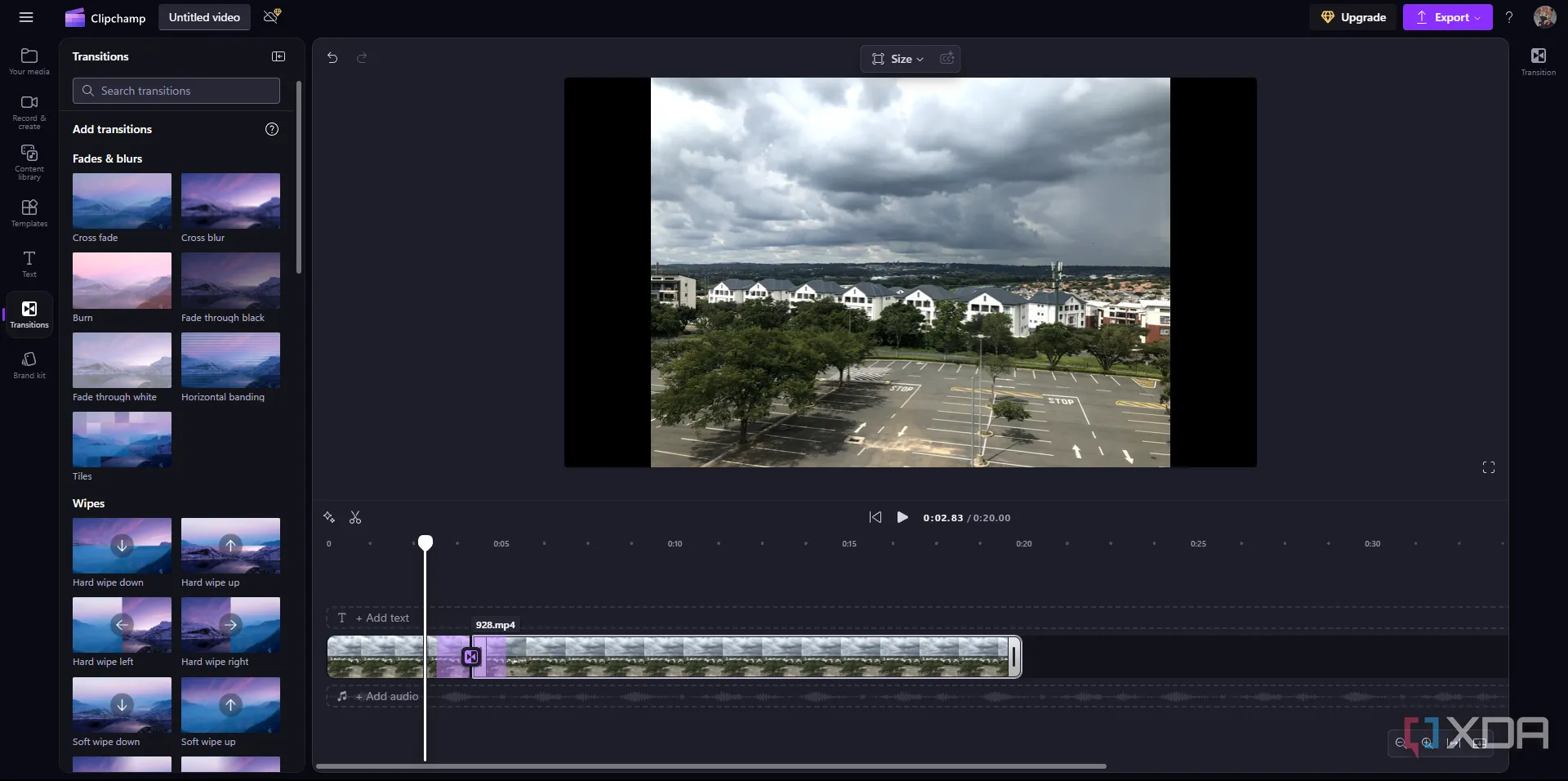 Giao diện chỉnh sửa video thân thiện và chuyên nghiệp của Clipchamp