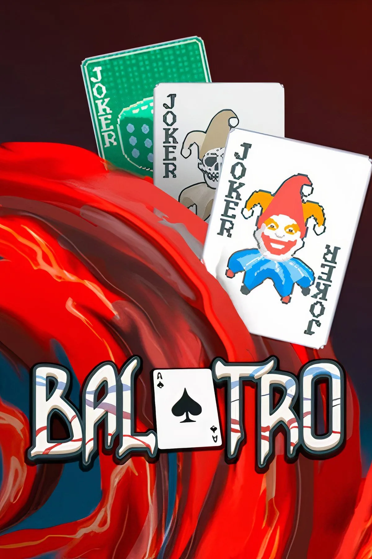 Giao diện chơi bài độc đáo của Balatro, một game roguelike xây dựng bộ bài sáng tạo đến từ nhà phát triển LocalThunk.