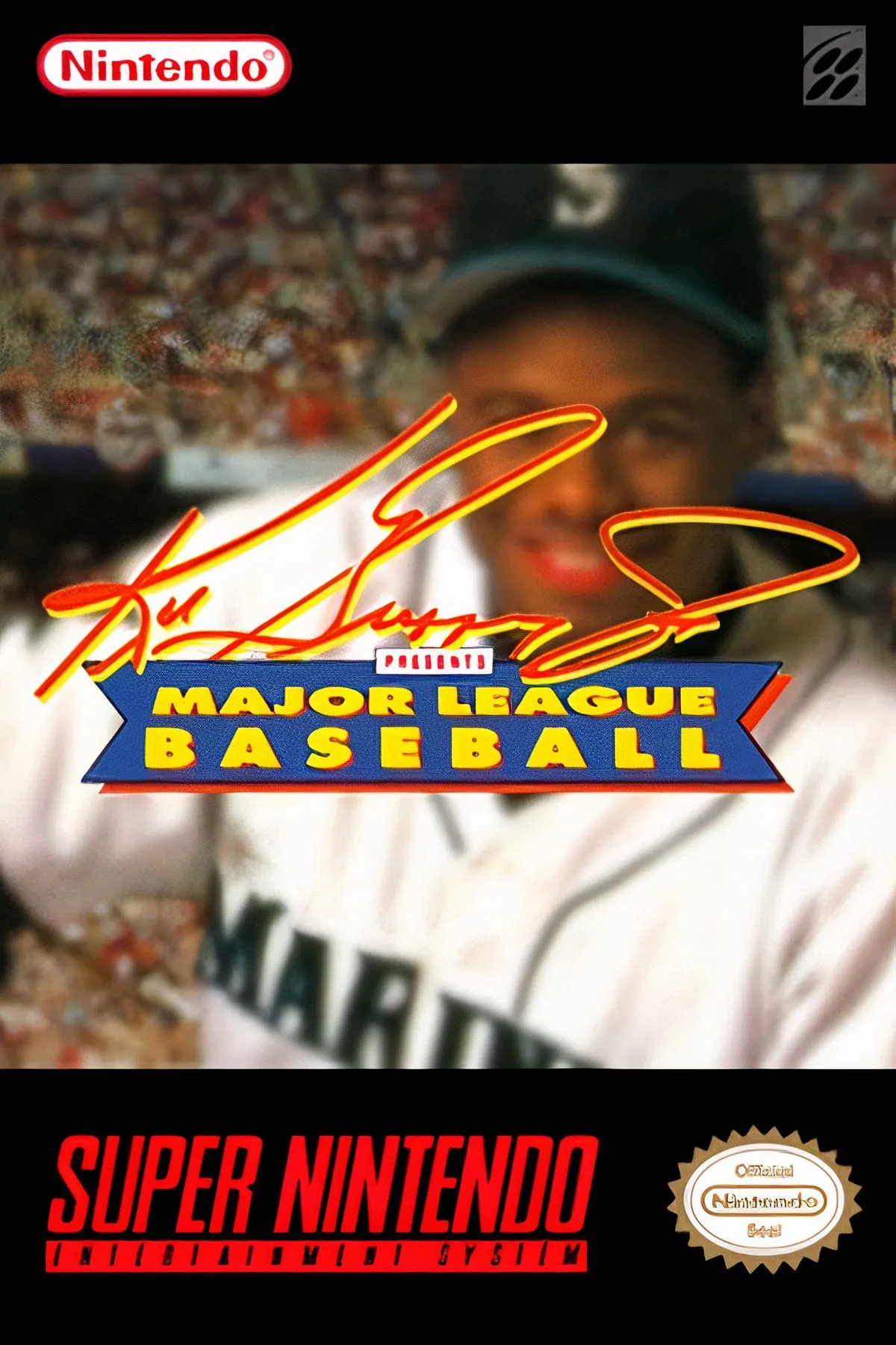 Giao diện gameplay Ken Griffey Jr. Presents Major League Baseball trên SNES