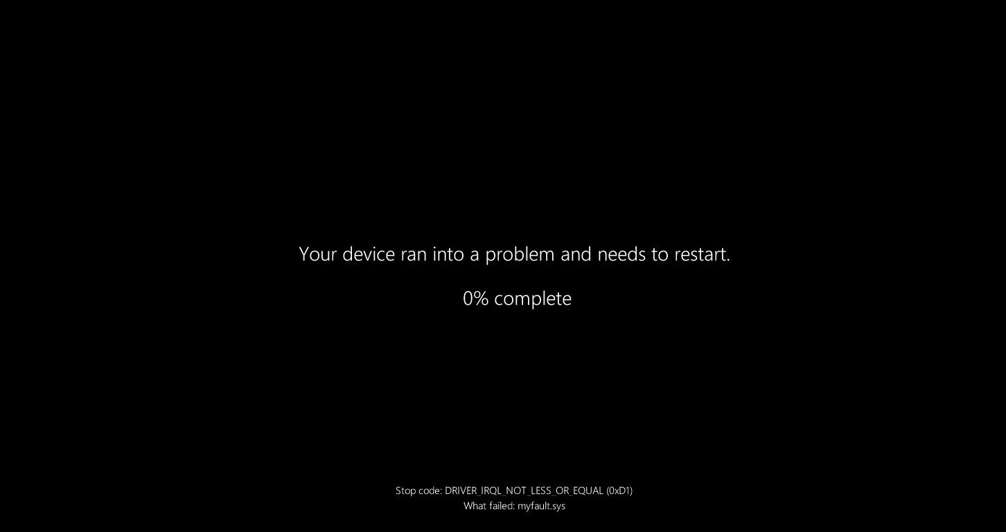 Giao diện Màn hình đen chết chóc (BSOD) mới trên Windows 11 24H2
